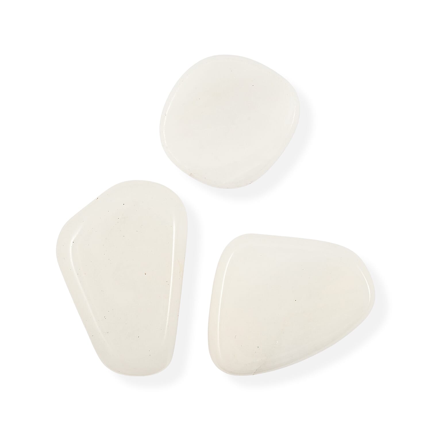 White Quartz Worry Stone (One Stone Per Purchase) (Style/Color Varies)