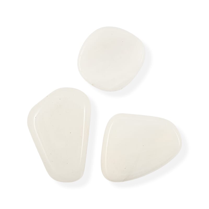 White Quartz Worry Stone (One Stone Per Purchase) (Style/Color Varies)