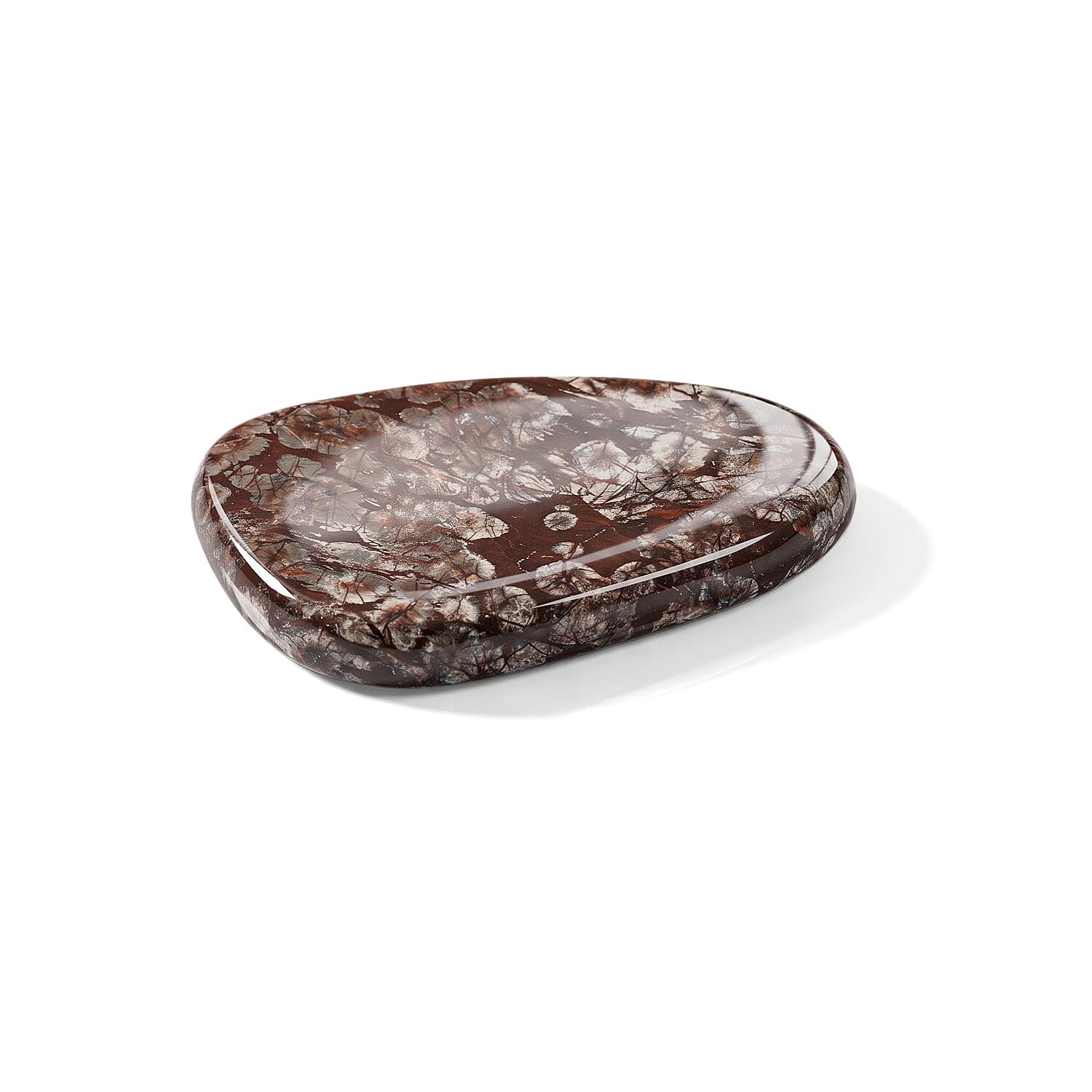 Flower Agate Worry Stone (One Stone Per Purchase) (Style/Color Varies)