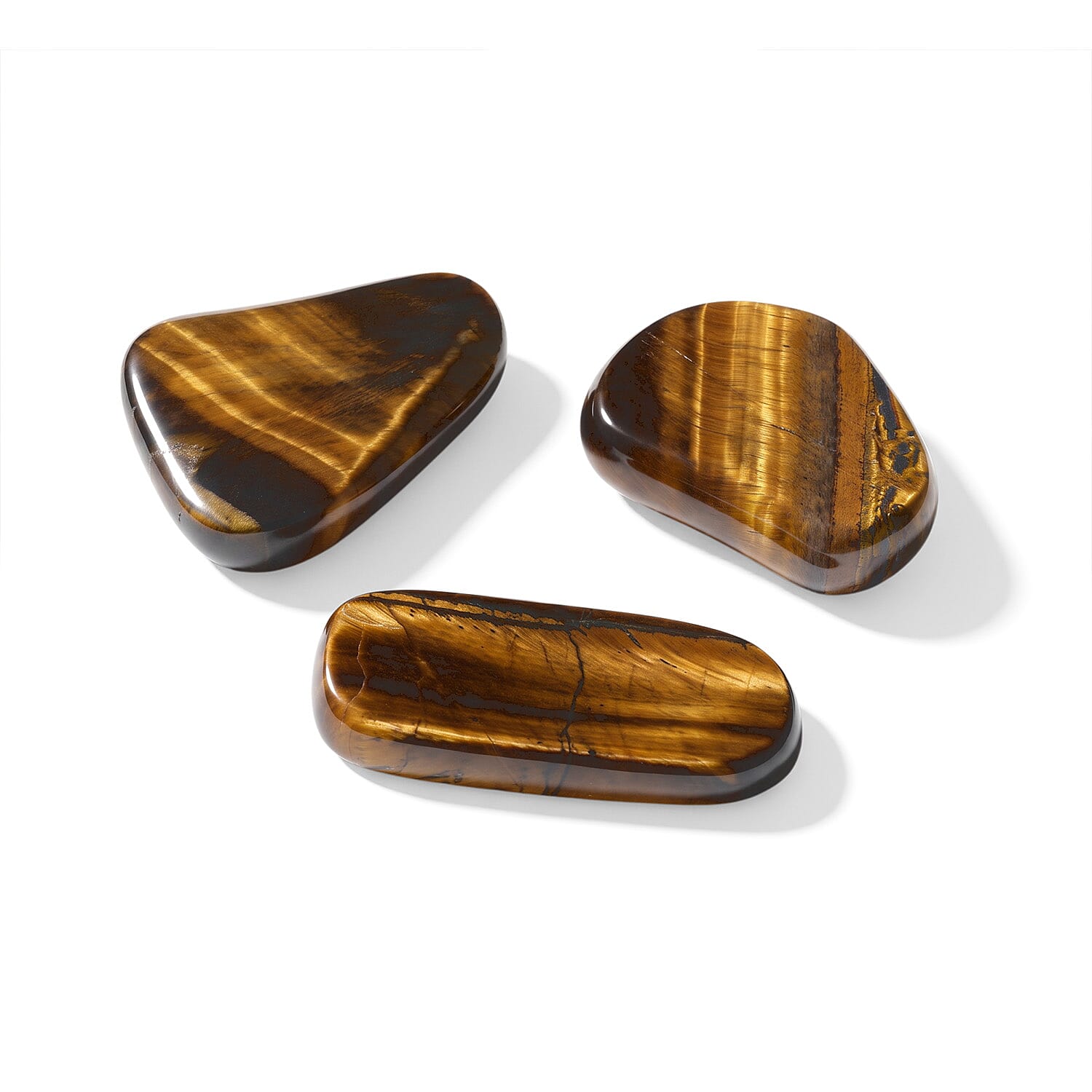 Tiger's Eye Worry Stone (One Stone Per Purchase) (Style/Color Varies)