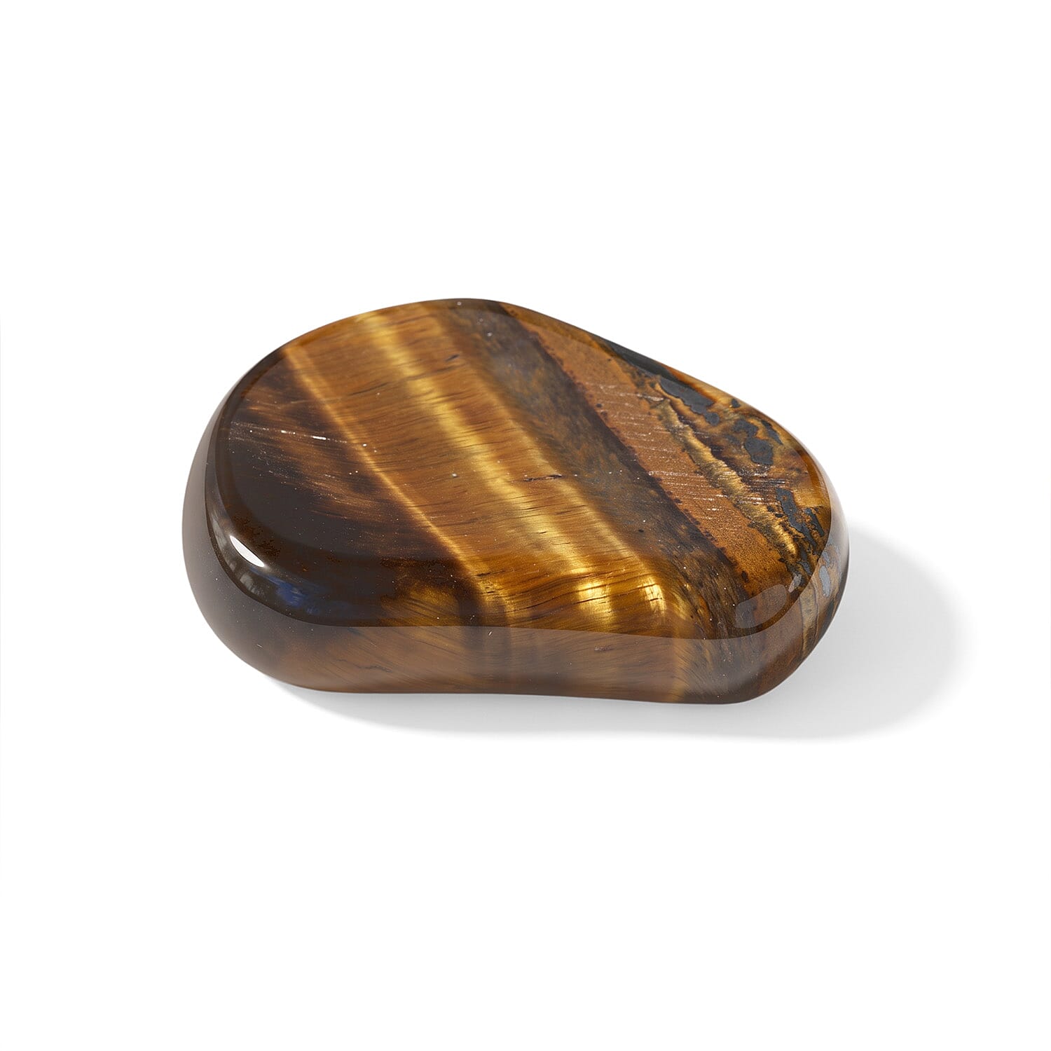 Tiger's Eye Worry Stone (One Stone Per Purchase) (Style/Color Varies)