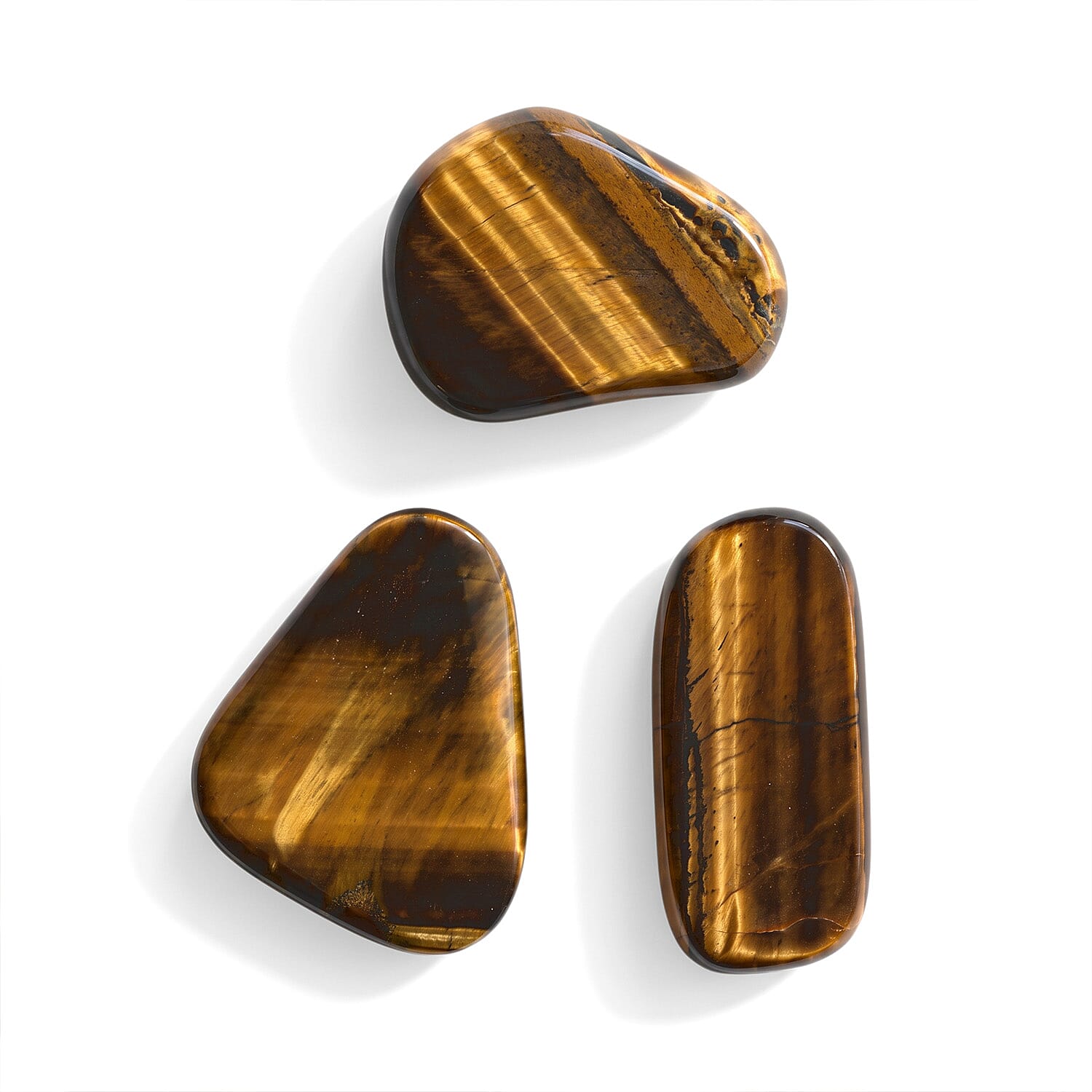 Tiger's Eye Worry Stone (One Stone Per Purchase) (Style/Color Varies)