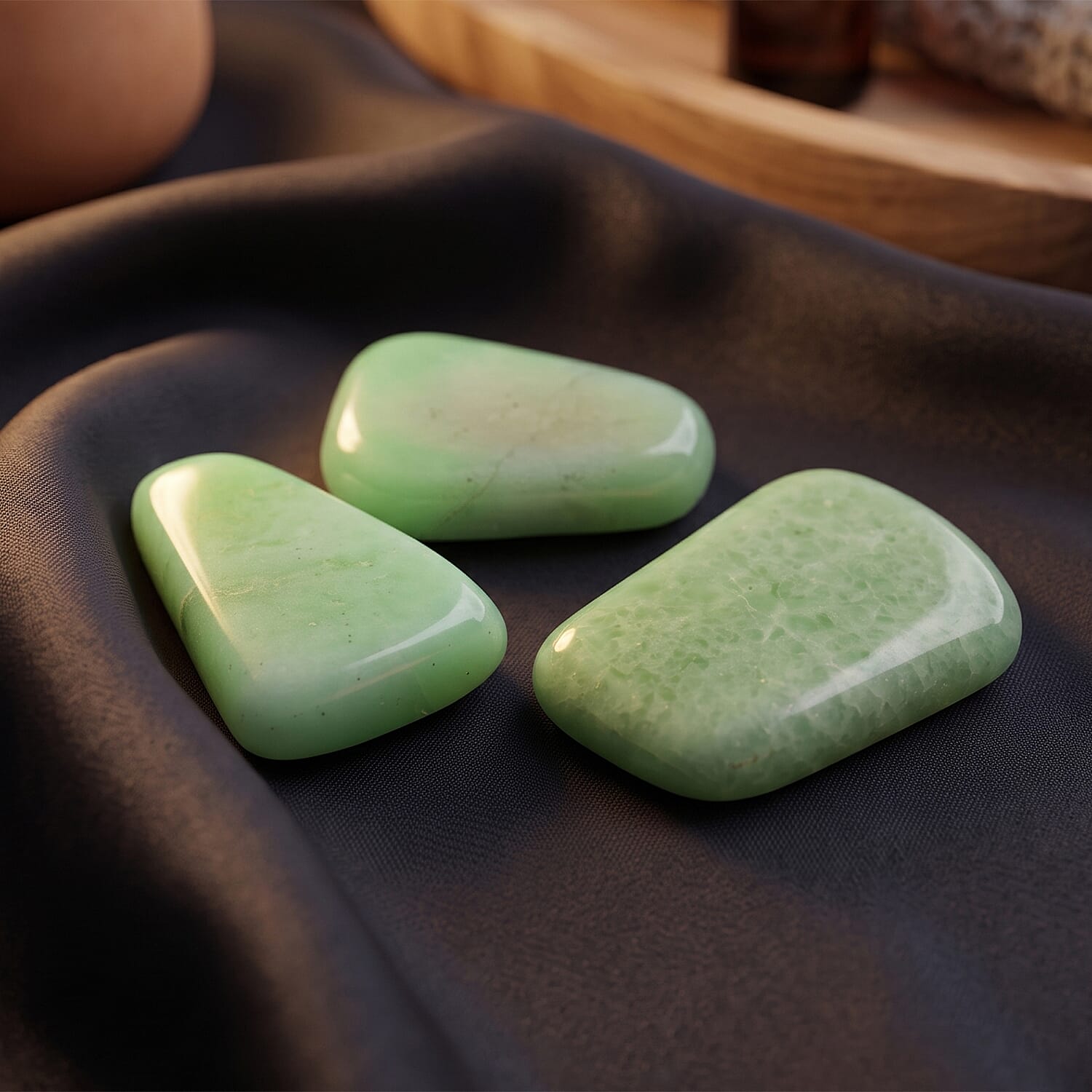 Chrysoprase Worry Stone (One Stone Per Purchase) (Style/Color Varies)