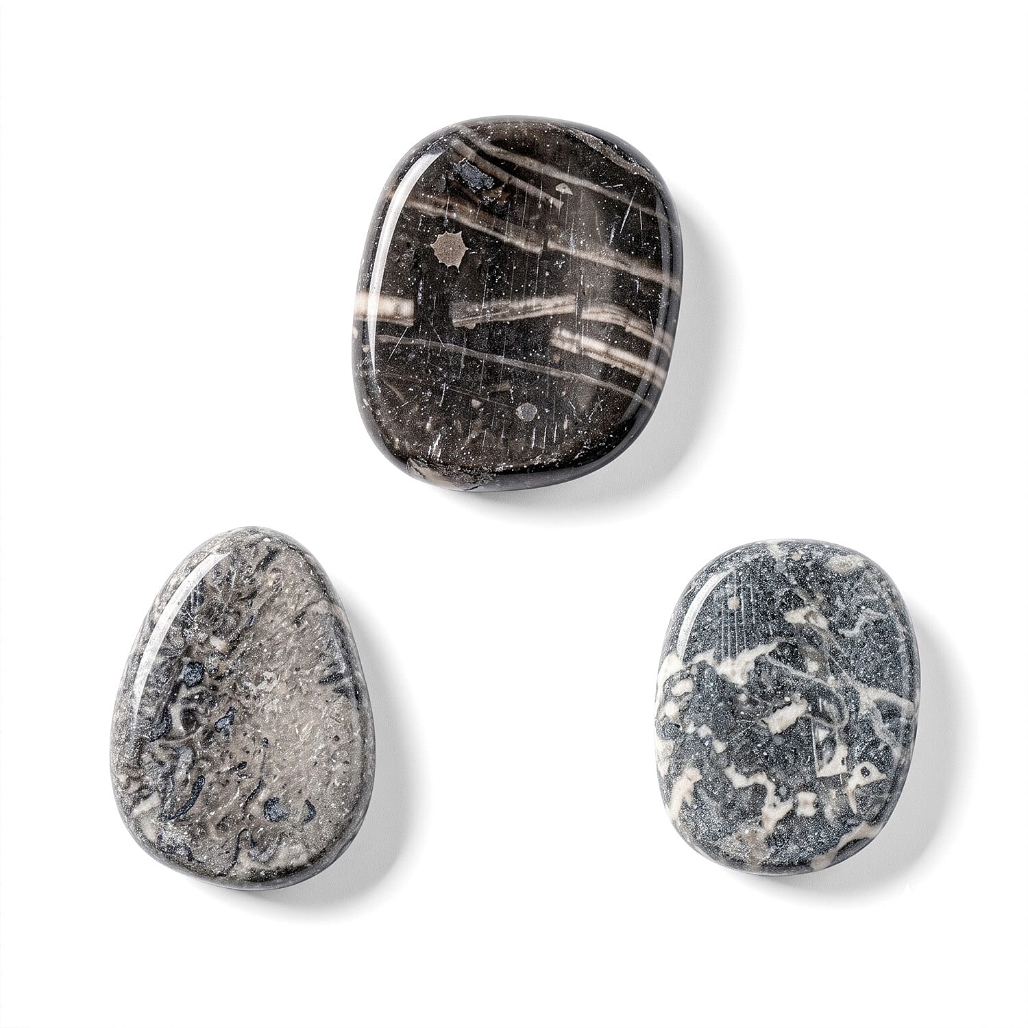 Pinolith Jasper Worry Stone (One Stone Per Purchase) (Style/Color Varies)