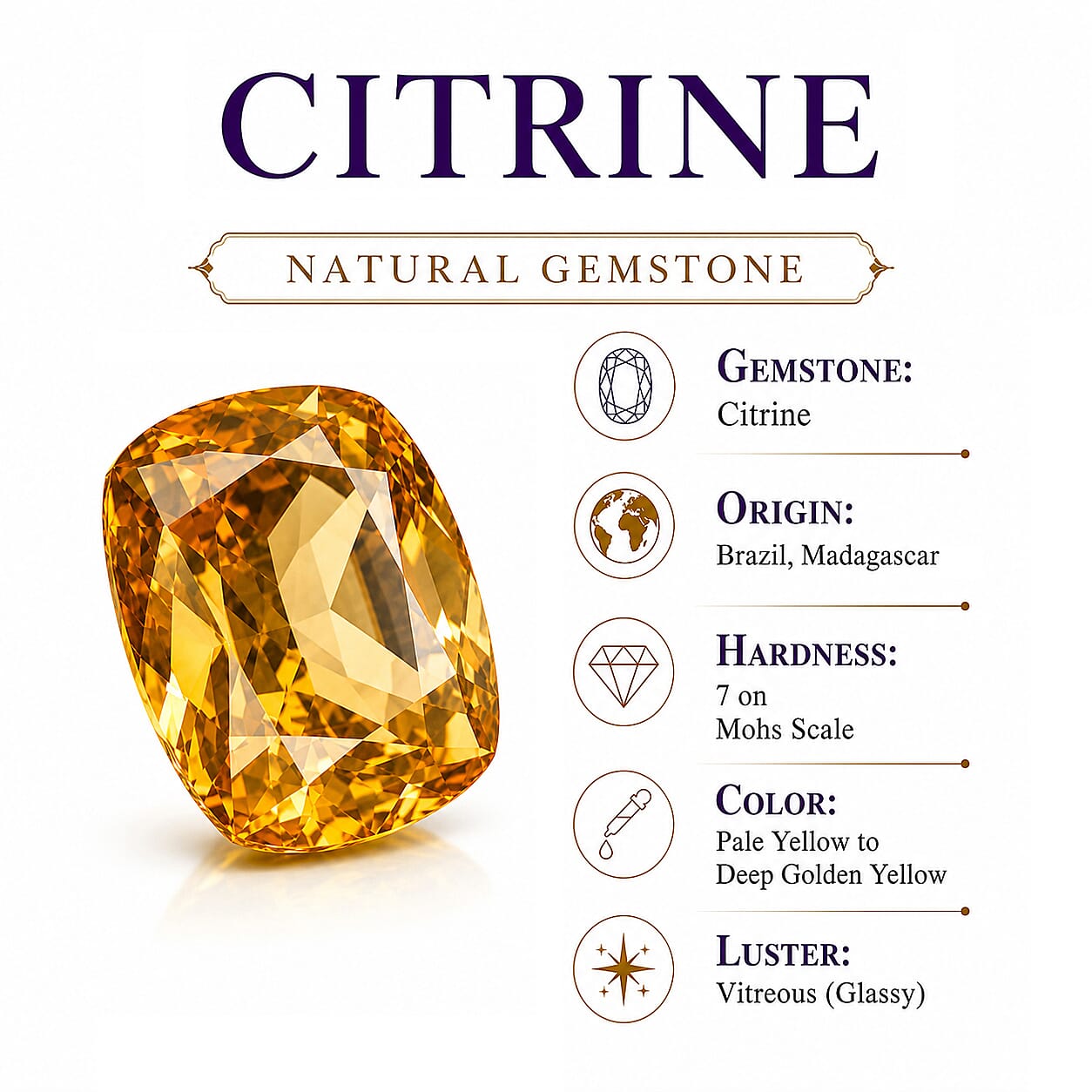 Certified and Appraised D'Joy Premium Twilight Cut Brazilian Citrine and Moissanite 5.00 ctw Ring in Rhodium Over Sterling Silver (Size 10.0)