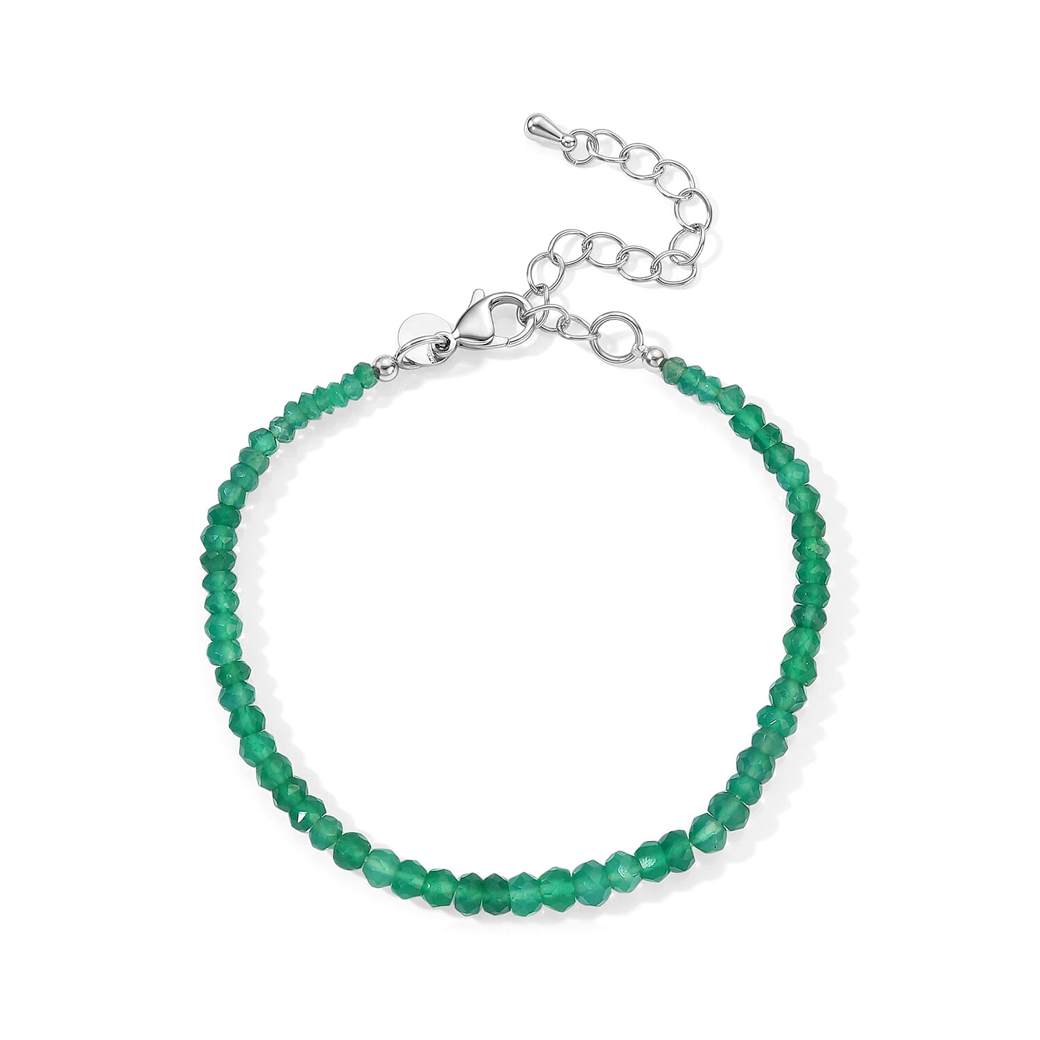 EverTrue Verde Onyx 20.00 ctw Bracelet in Stainless Steel (7.25 In)