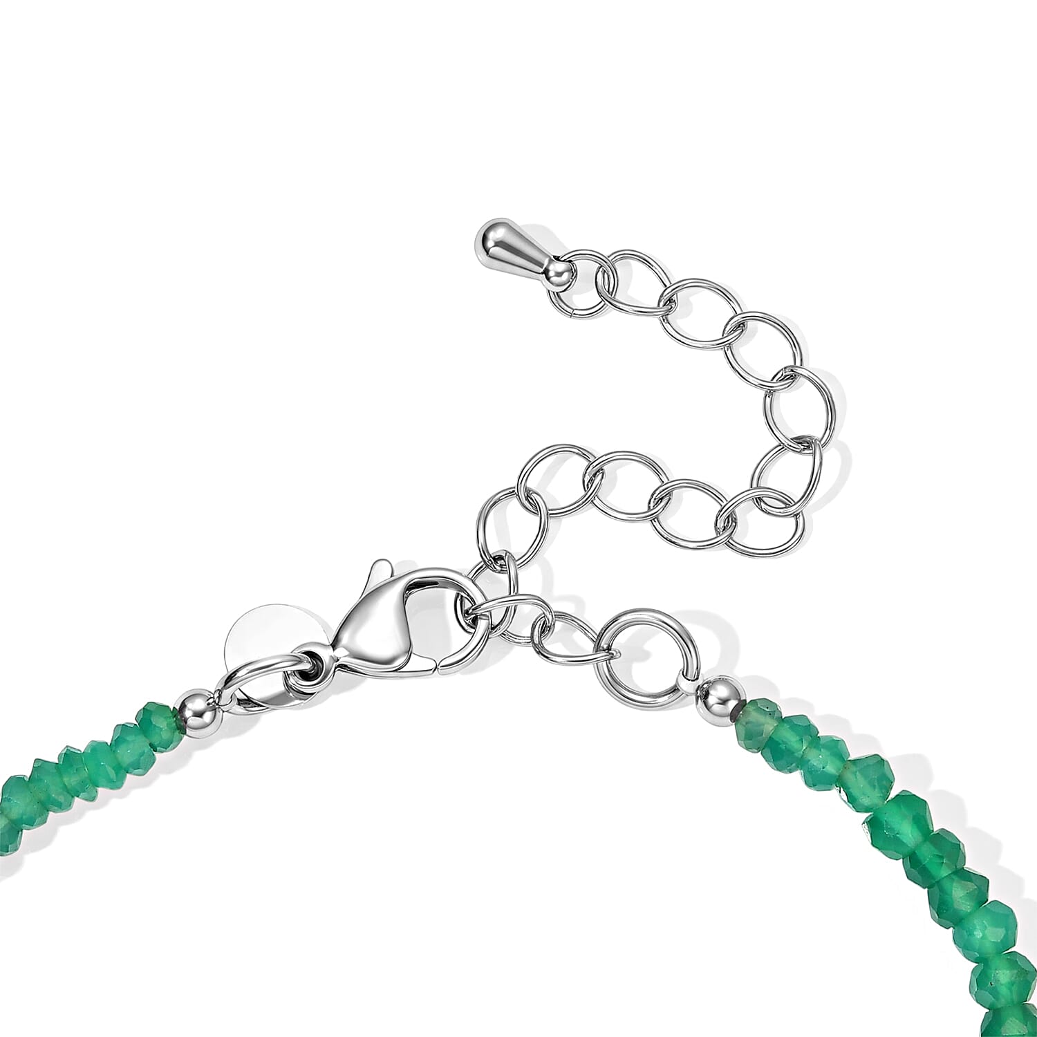 EverTrue Verde Onyx 20.00 ctw Bracelet in Stainless Steel (7.25 In)