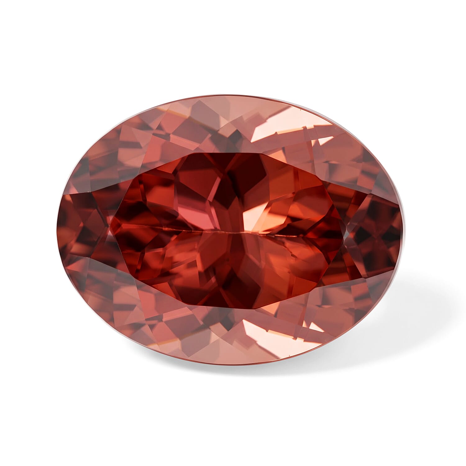 AAAA Raspberry Zircon (Oval Free Size) 4.00 ctw
