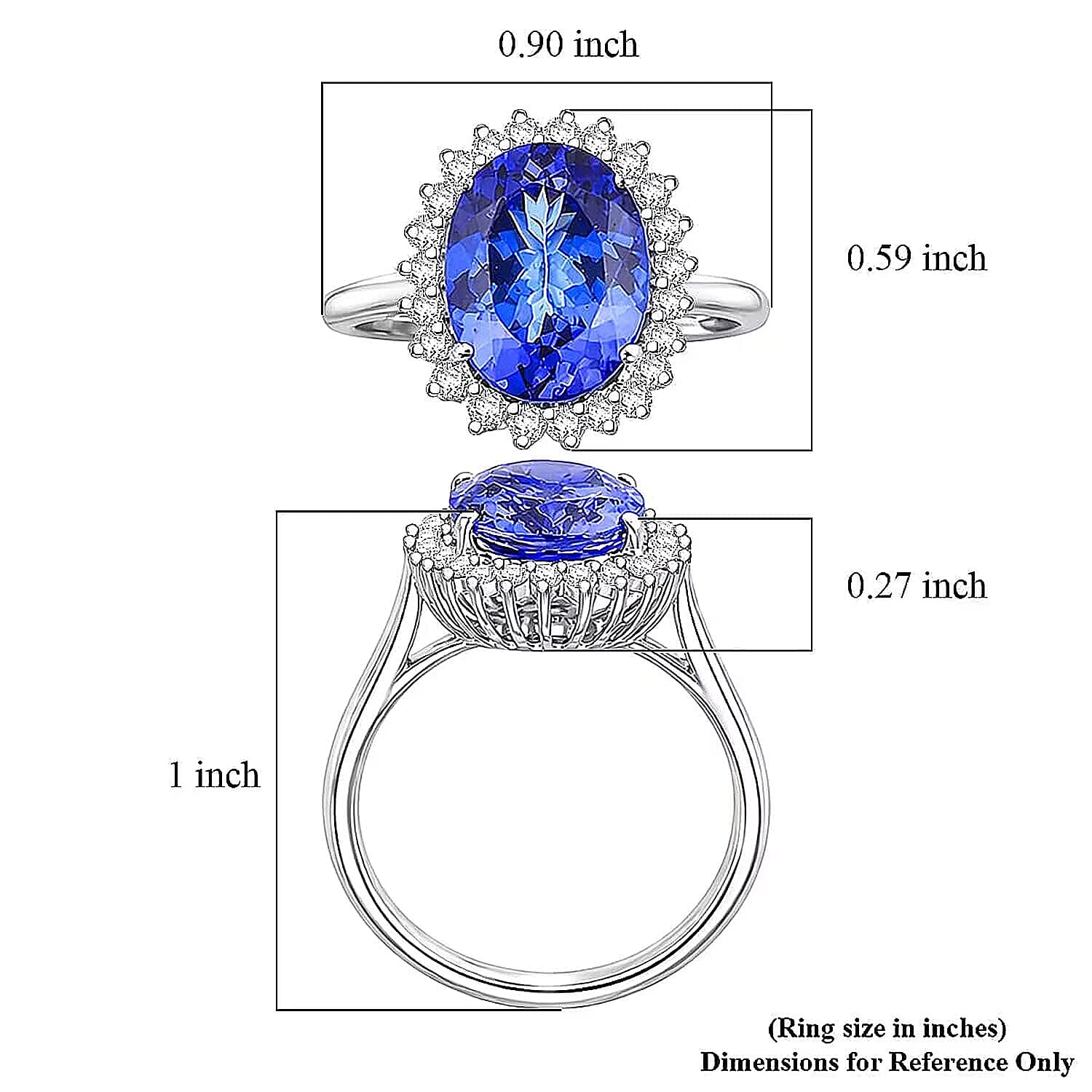 Certified and Appraised Rhapsody AAAA Tanzanite and Diamond E-F VS 4.35 ctw Ring in 950 Platinum (Size 5.0) 7.10 Grams