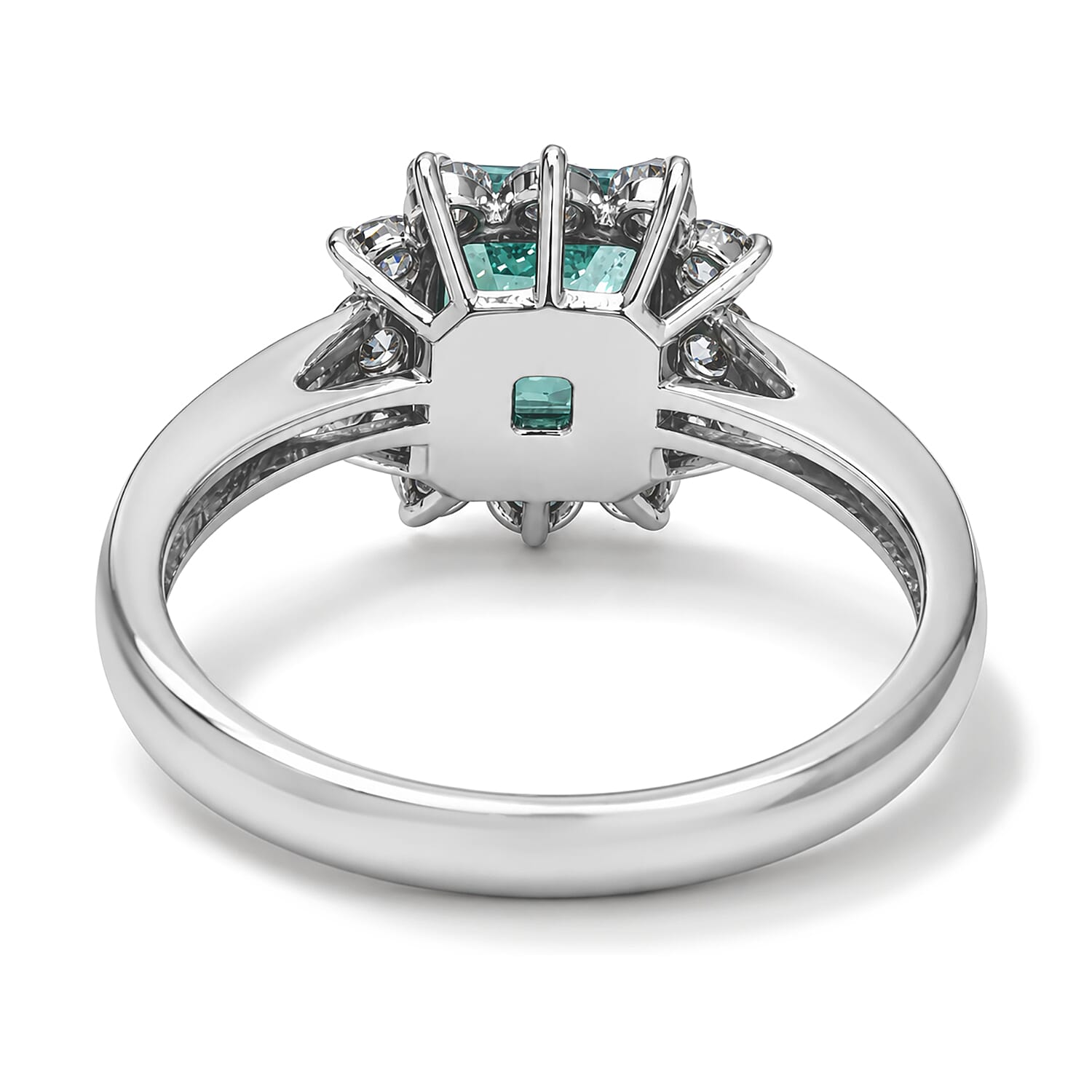 AAAA Colombian Emerald and White Diamond SI 1.85 ctw Ring in 900 Platinum (Size 6.5)