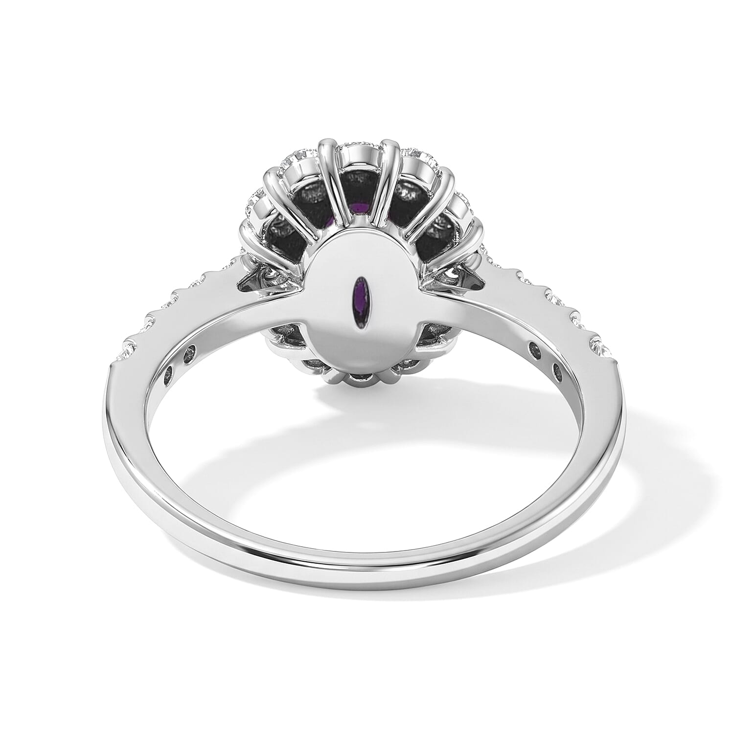 AAAA Ruby and White Diamond SI 2.00 ctw Ring in 900 Platinum (Size 6.5) 5.10 Grams