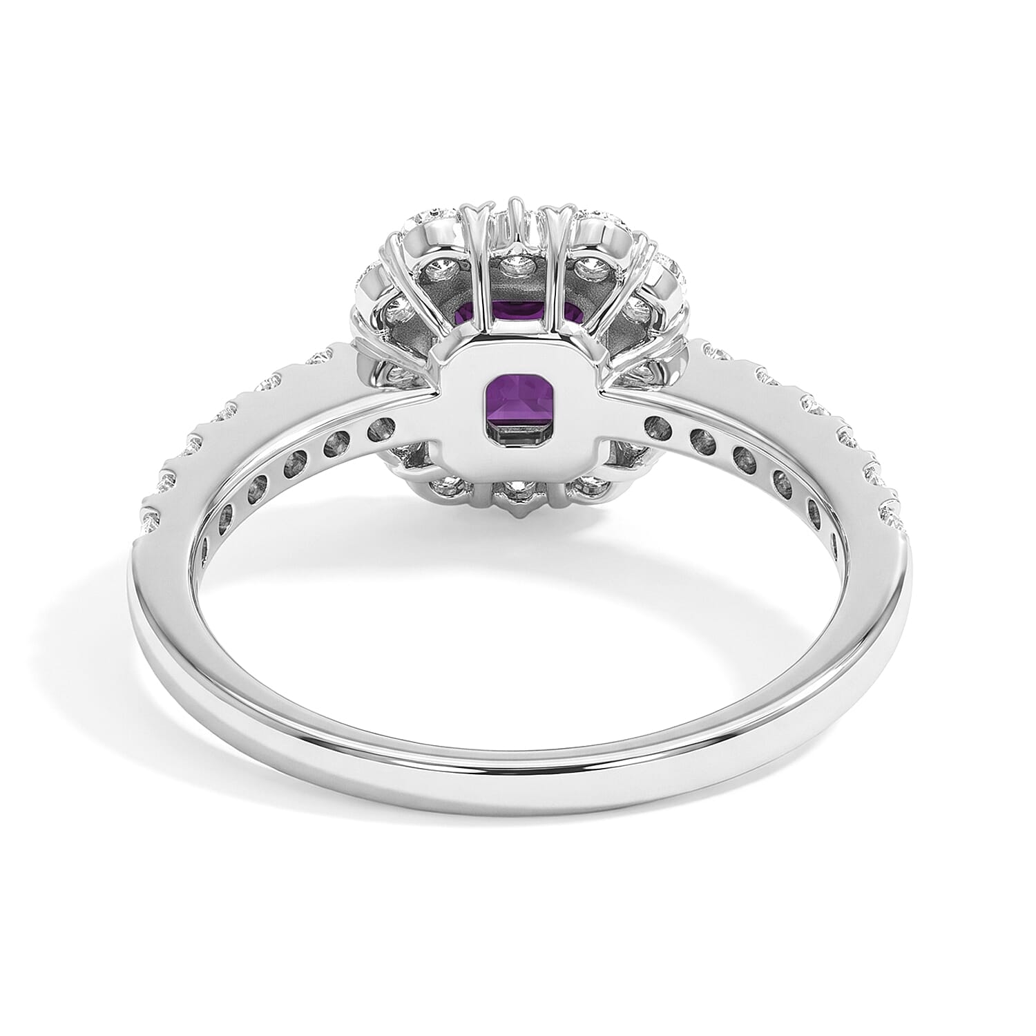 AAAA Ruby and White Diamond SI 1.70 ctw Ring in 900 Platinum (Size 6.5) 4.40 Grams
