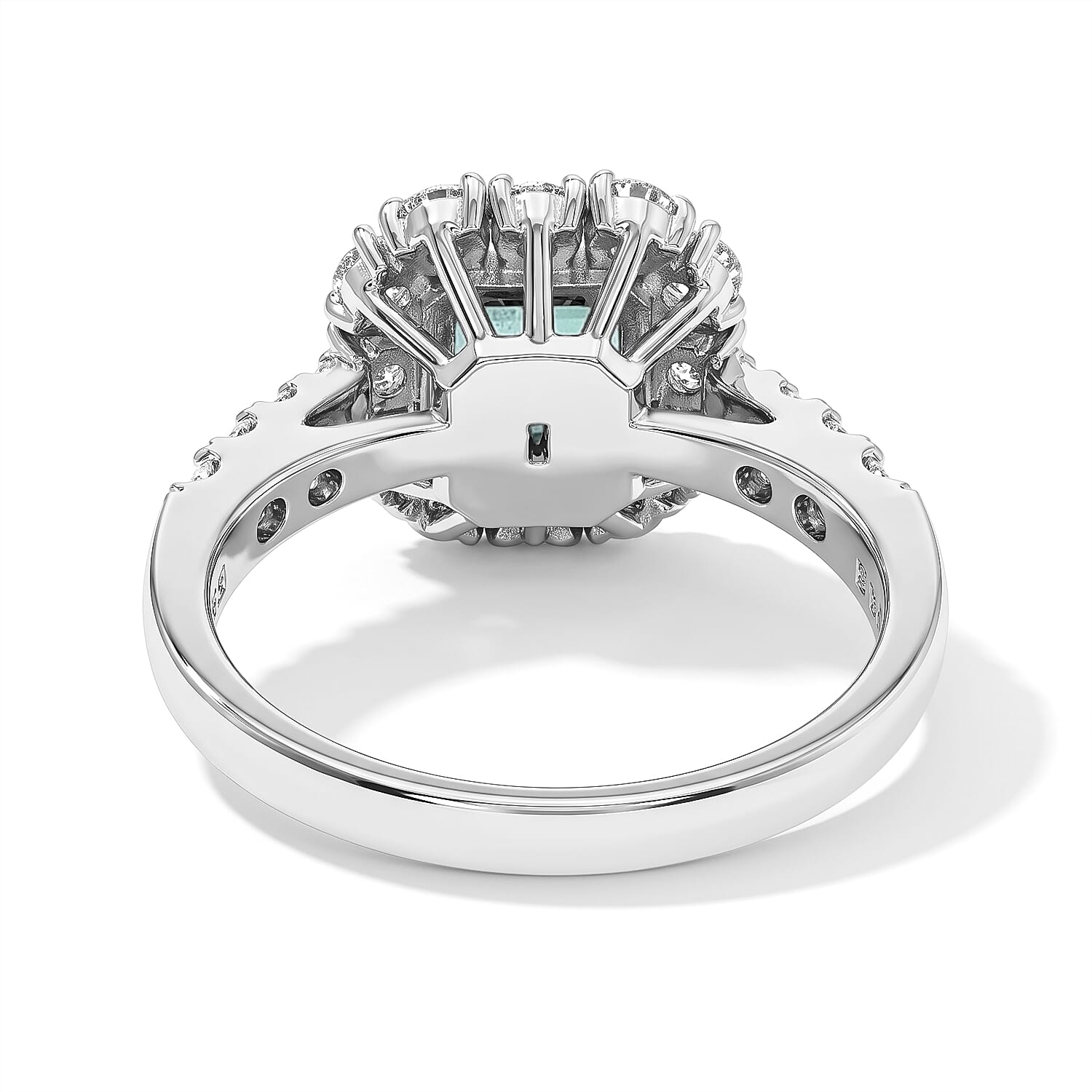 AAAA Boyaca Colombian Emerald and White Diamond SI 2.60 ctw Ring in 900 Platinum (Size 6.5) 5.90 Grams