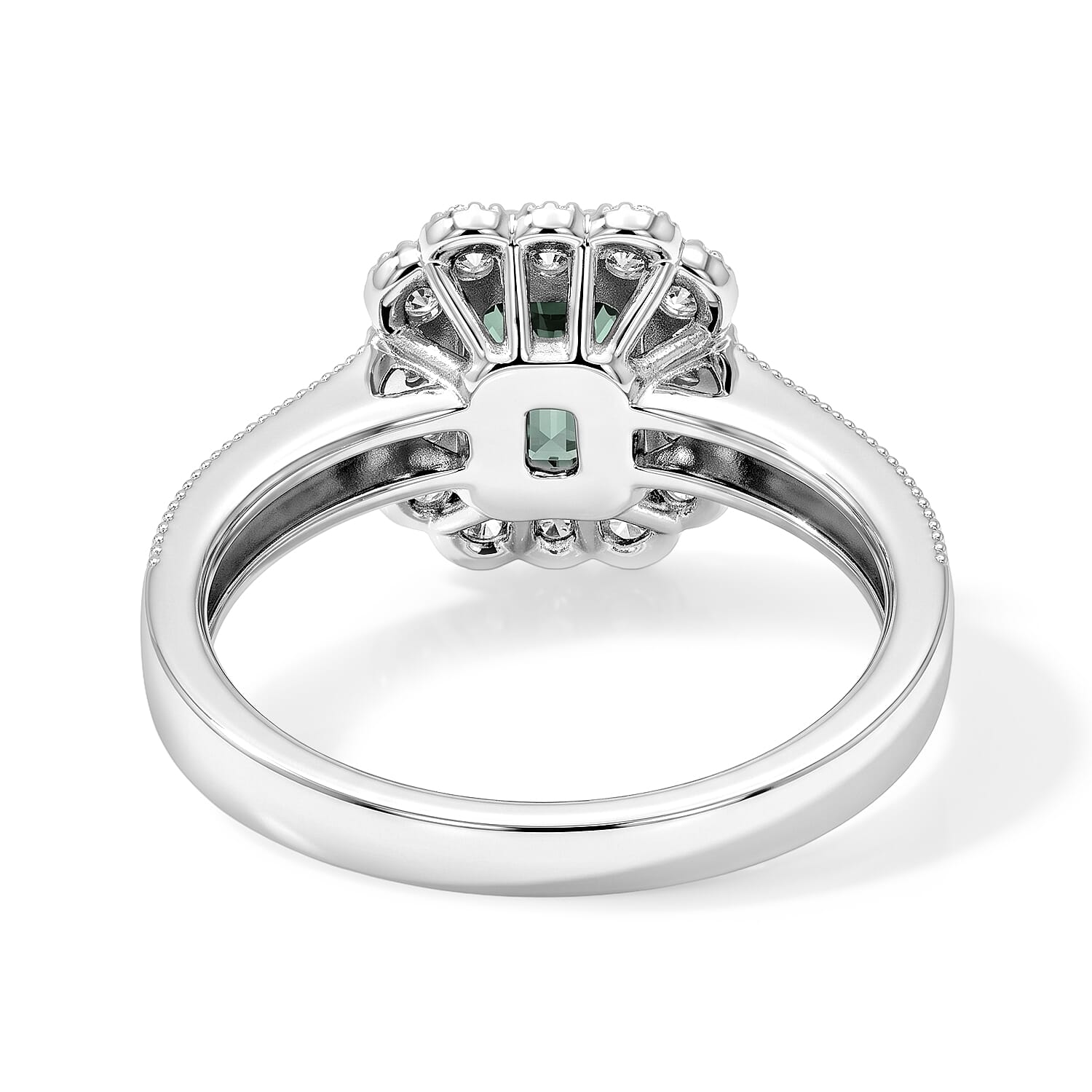 AAAA Narsipatnam Alexandrite and White Diamond SI 2.80 ctw Ring in 900 Platinum (Size 7.0) 5.60 Grams