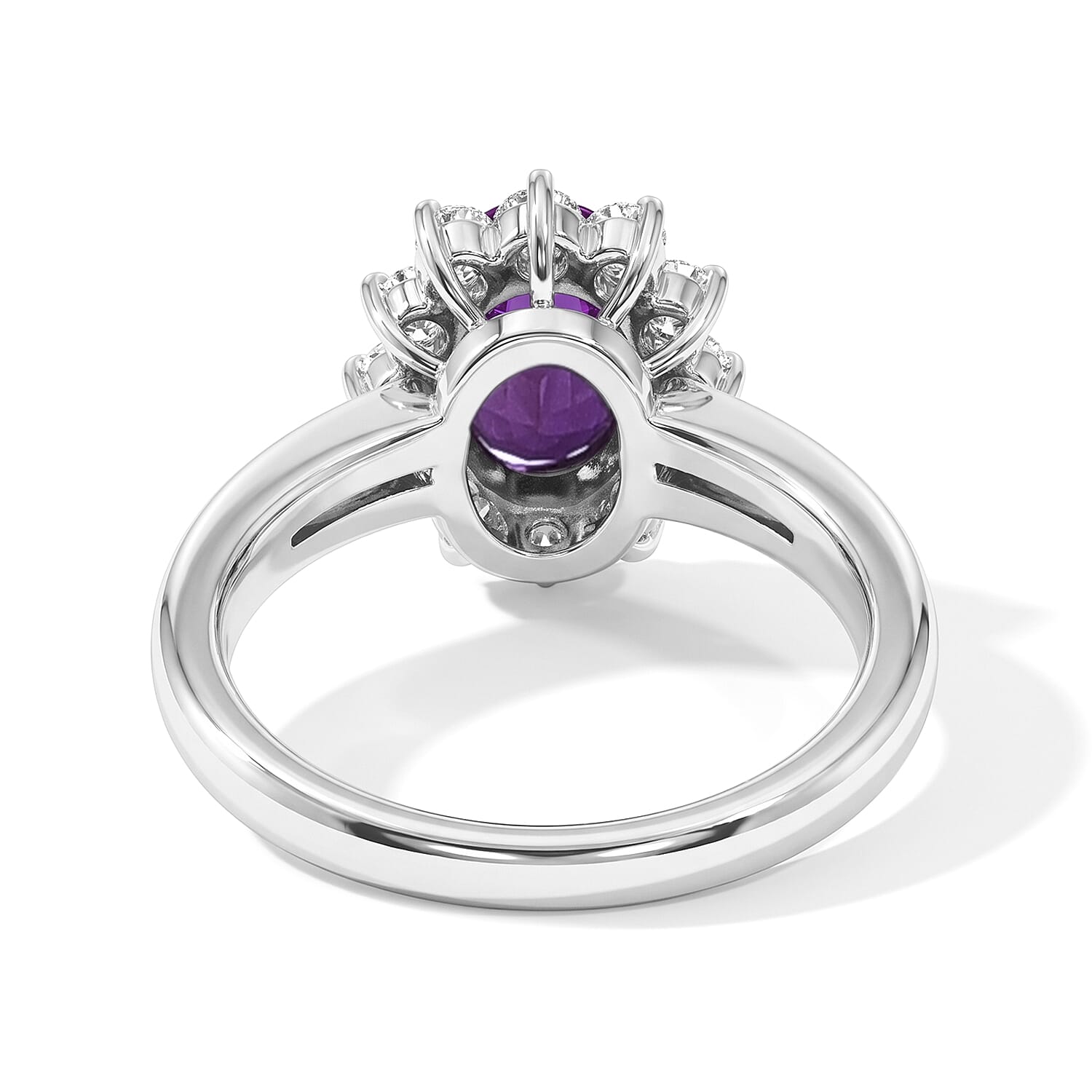 AAAA Ruby and White Diamond SI 1.50 ctw Ring in 900 Platinum (Size 4.0) 5.40 Grams