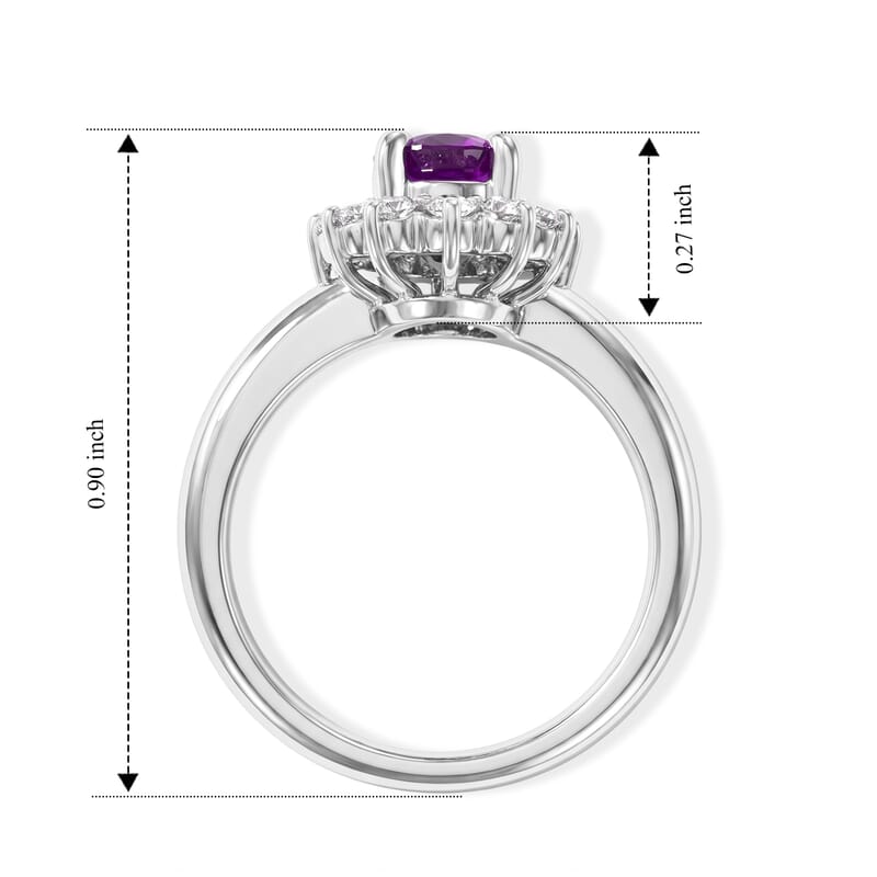 AAAA Ruby and White Diamond SI 1.50 ctw Ring in 900 Platinum (Size 4.0) 5.40 Grams