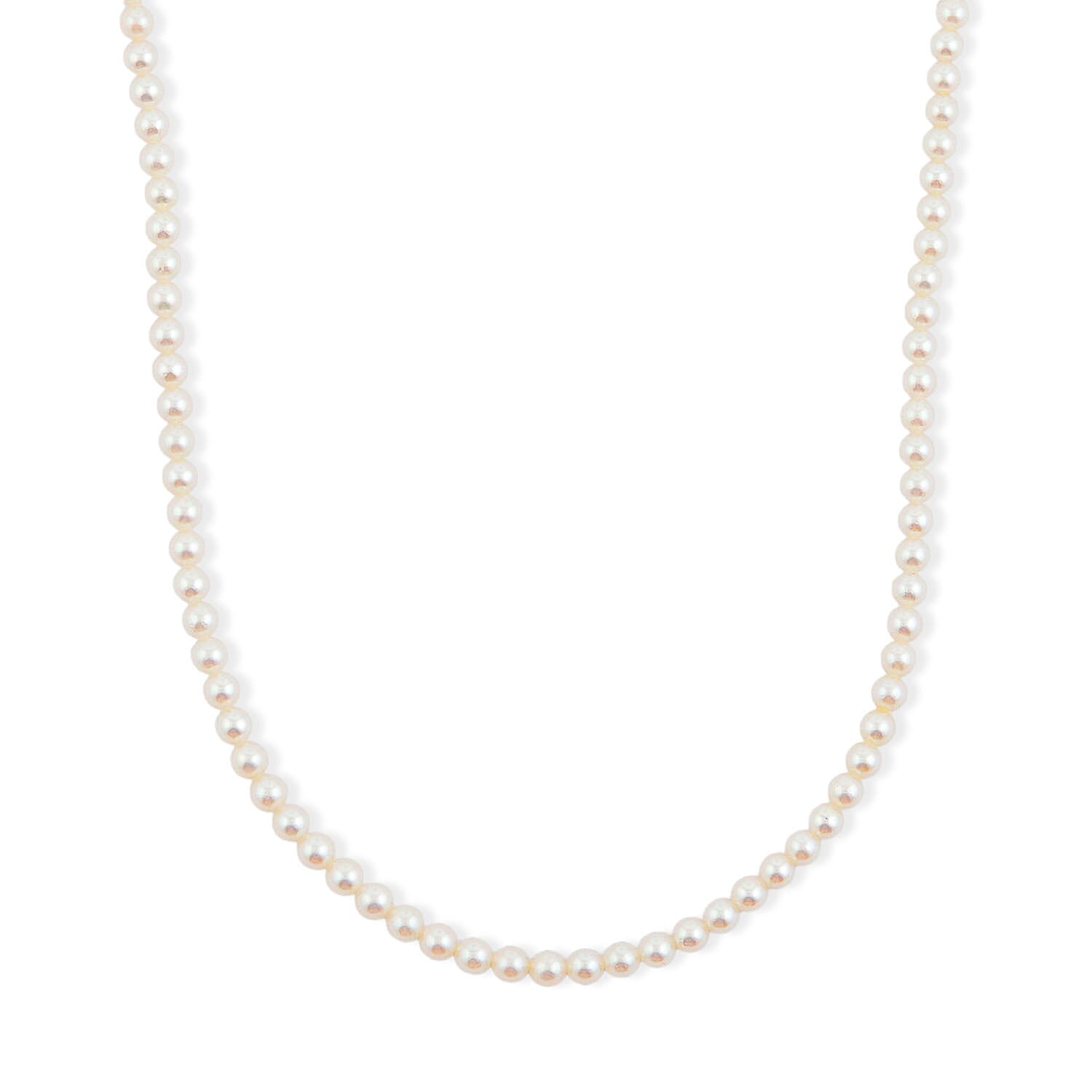 Japanese Akoya Pearl Link in Sterling Silver 43 Inches