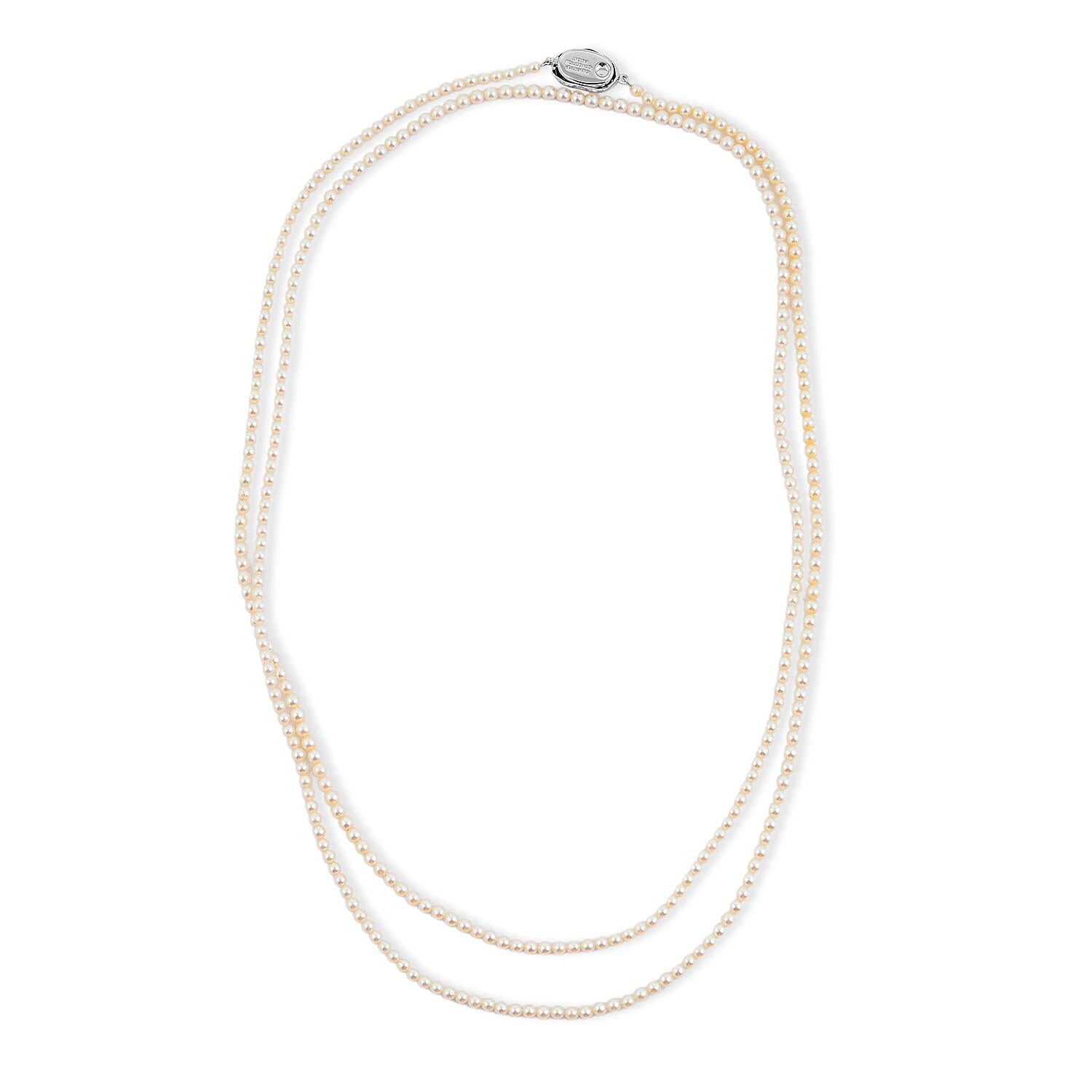 Japanese Akoya Pearl Link in Sterling Silver 43 Inches