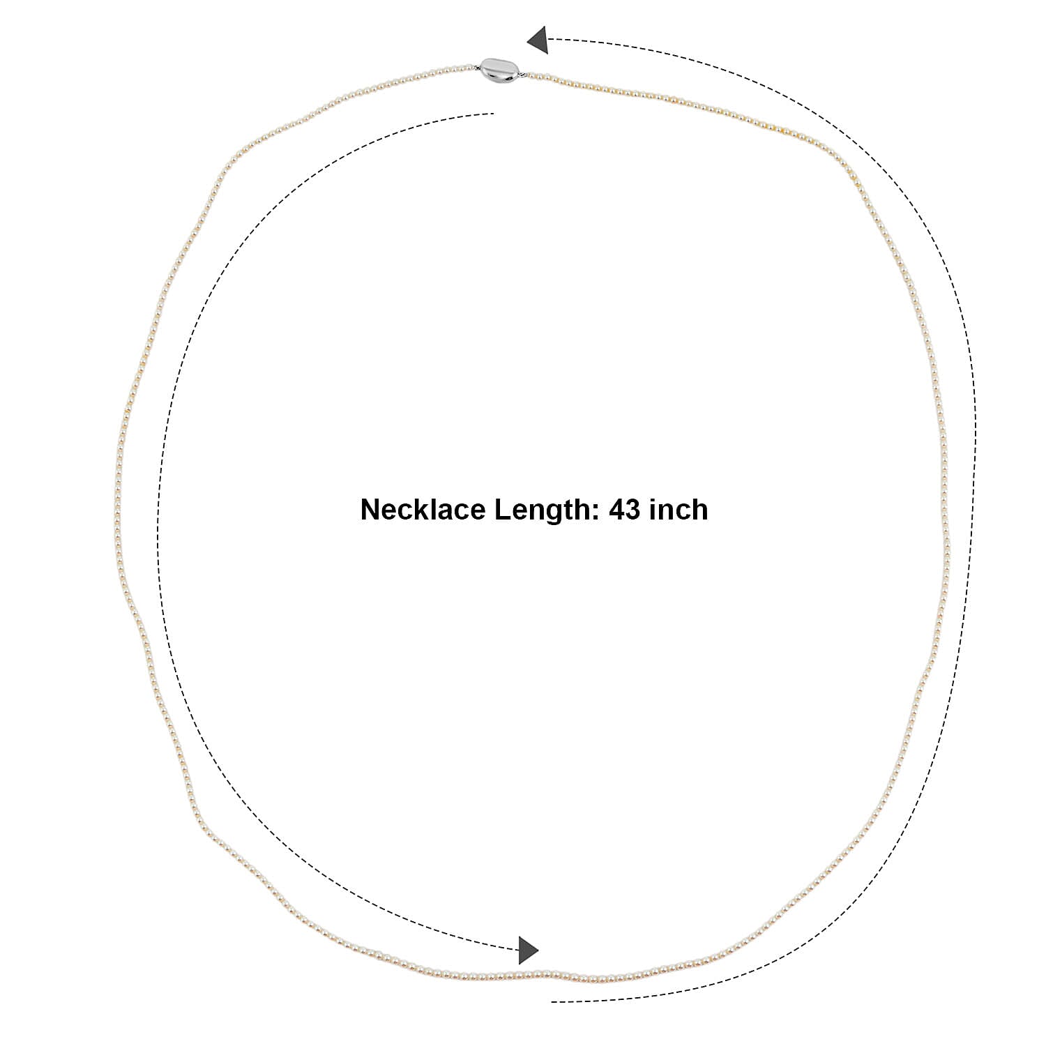 Japanese Akoya Pearl Link in Sterling Silver 43 Inches