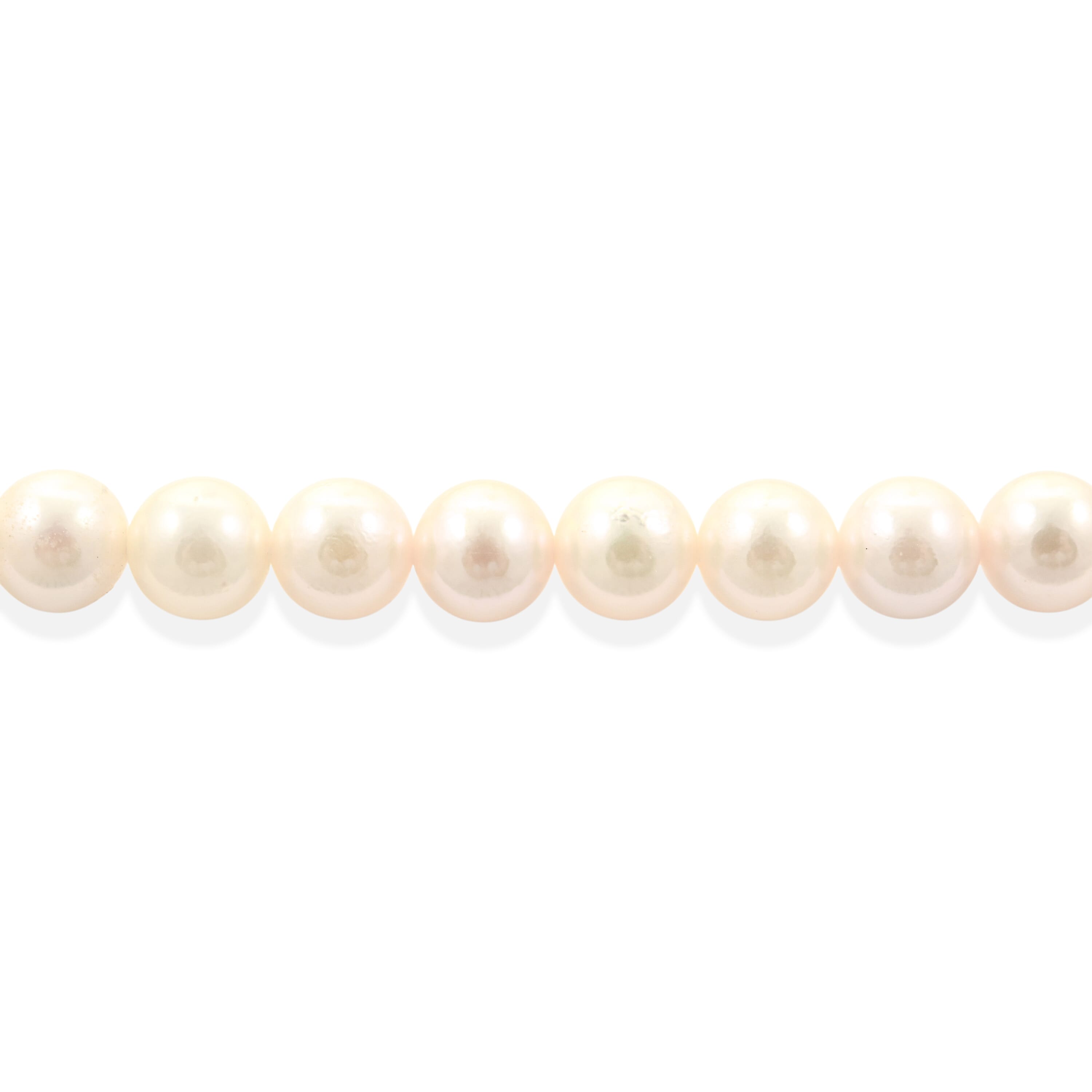 Japanese Akoya Pearl Necklace in Sterling Silver 15 Inches