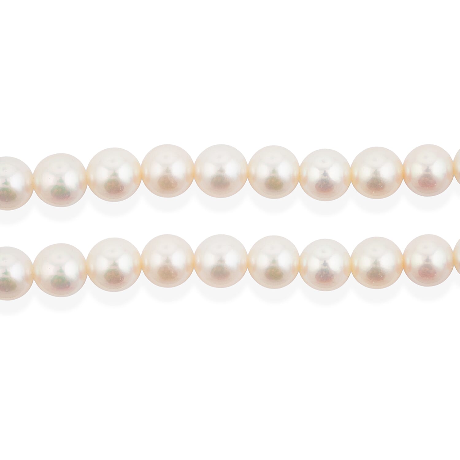 Japanese Akoya Pearl Necklace in Sterling Silver 17 Inches