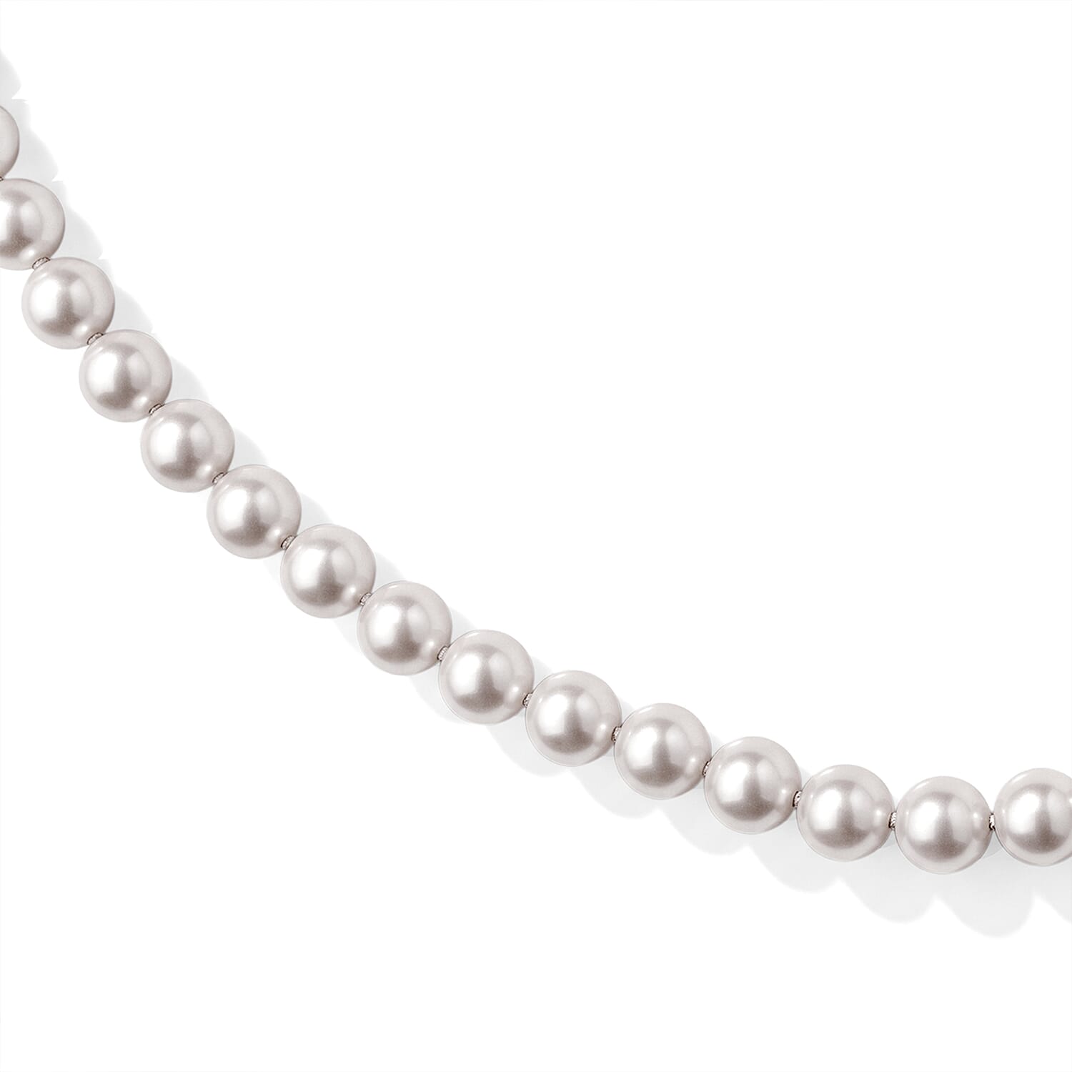 Japanese Akoya Pearl Necklace in Sterling Silver 17 Inches