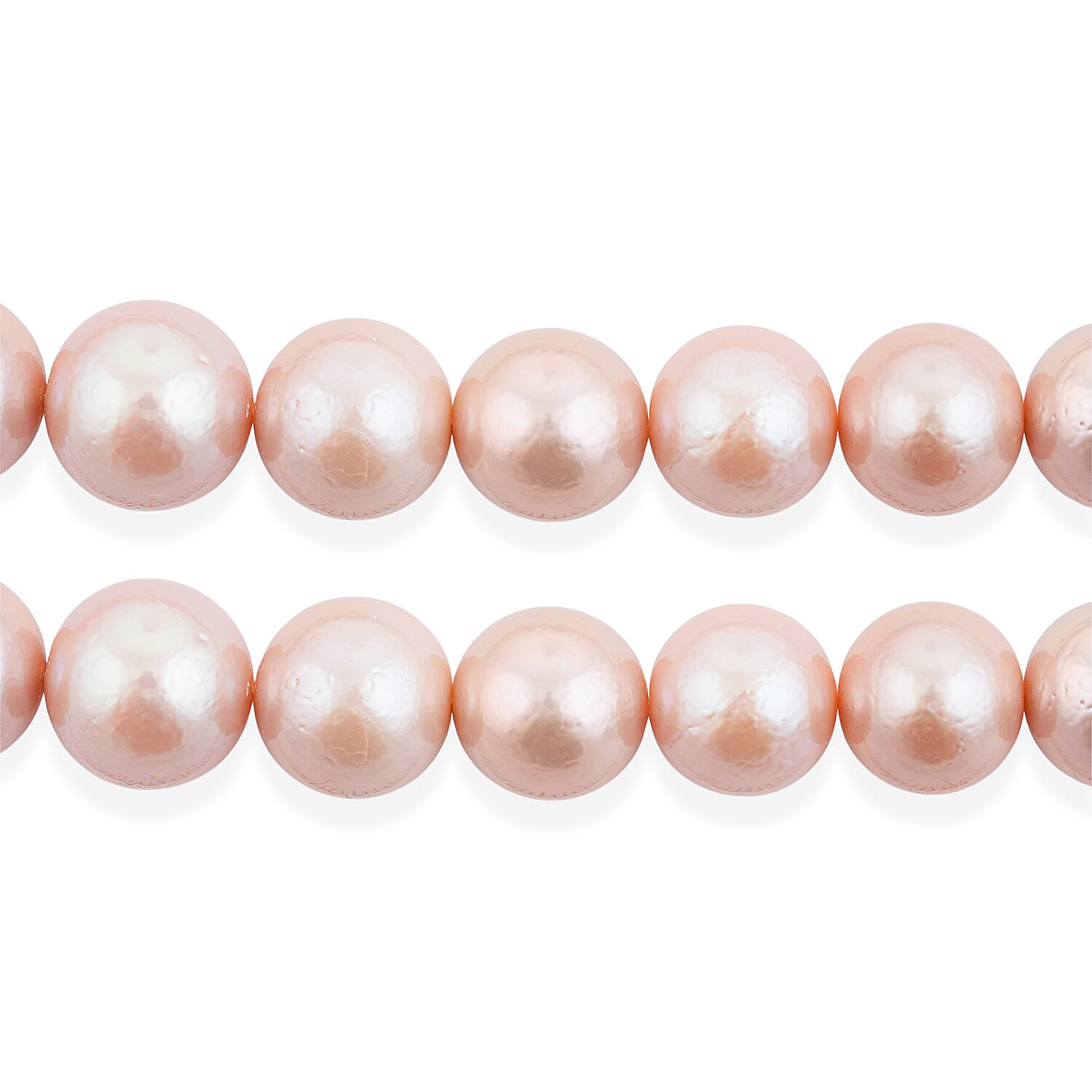 Pink Freshwater Pearl Necklace in Sterling Silver 17 Inches