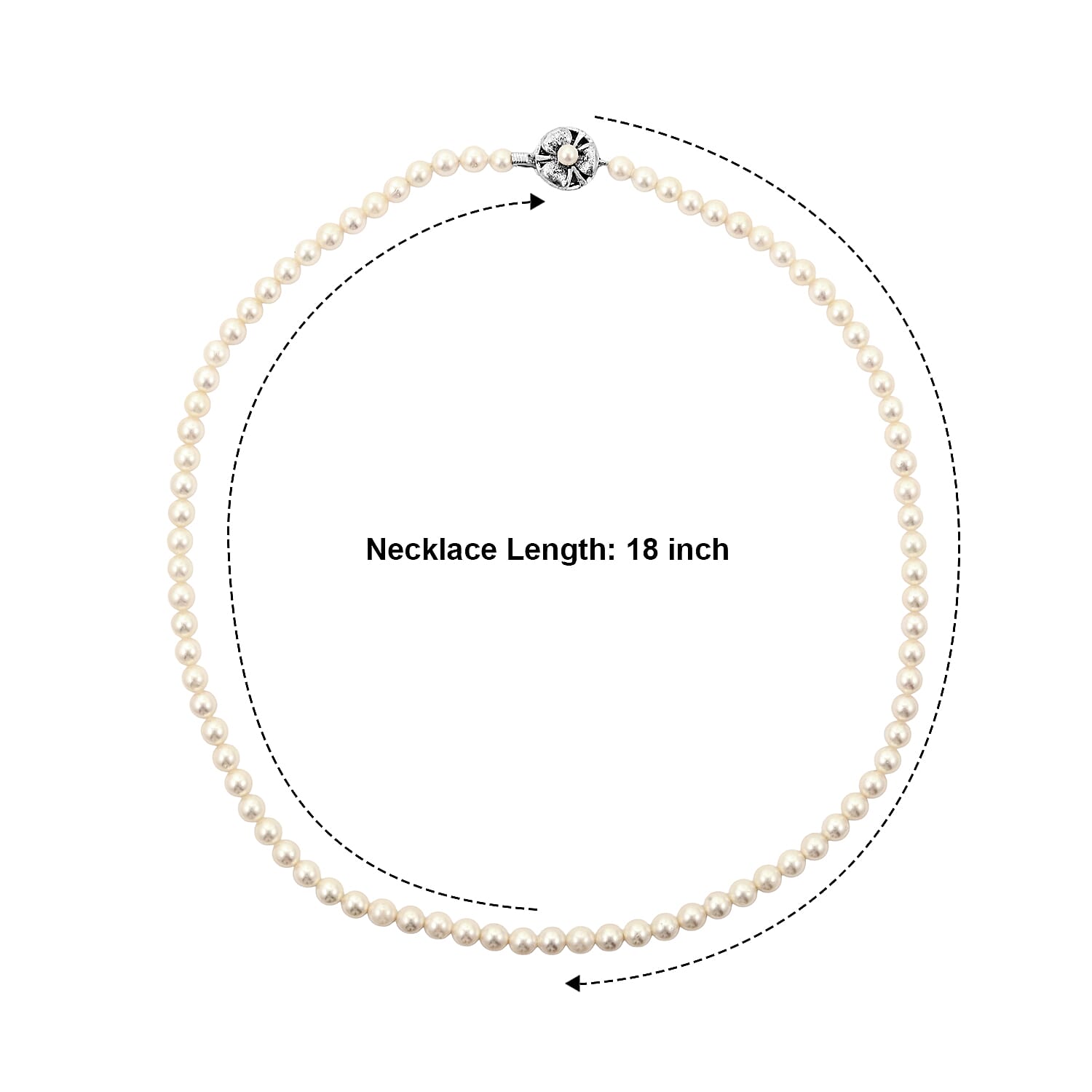 Japanese Akoya Pearl Necklace in Sterling Silver 22 Inches
