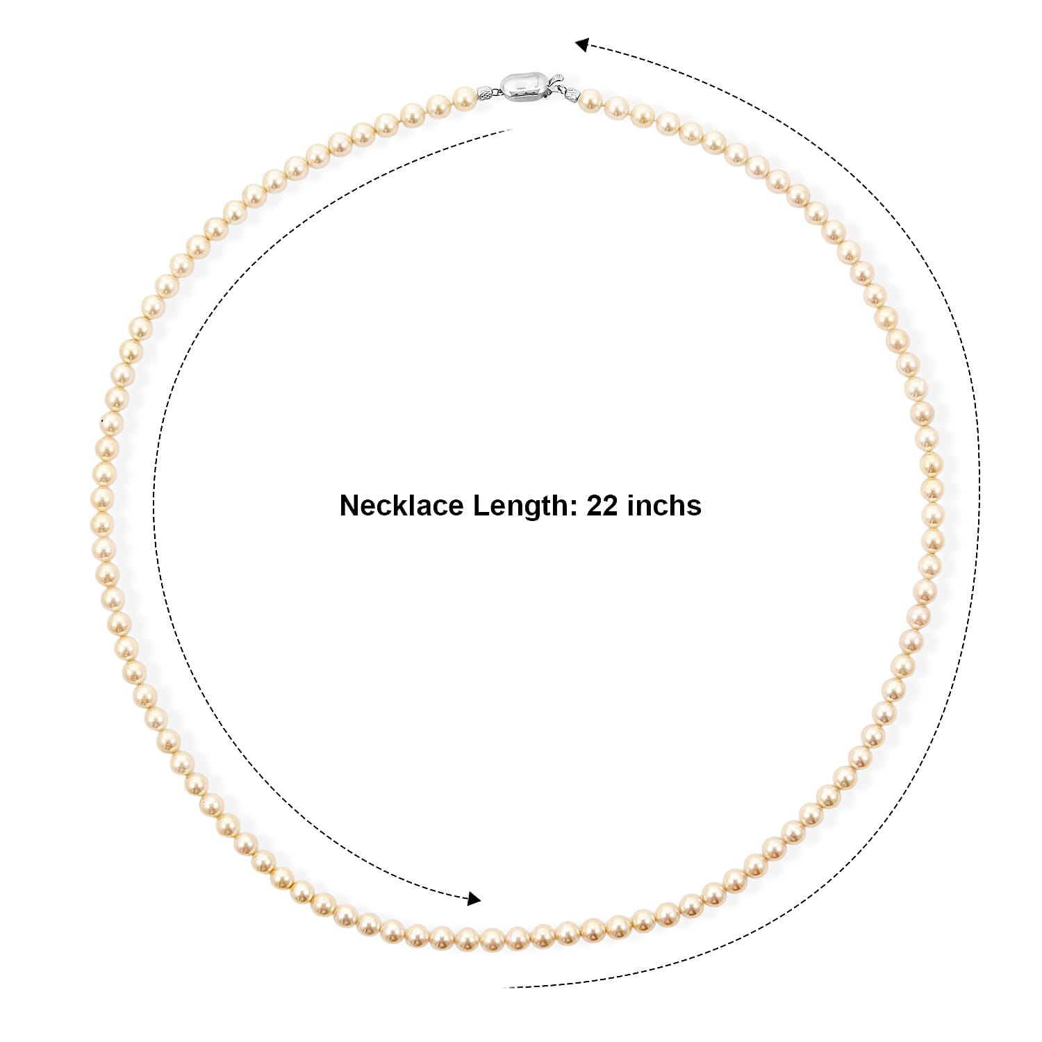 Japanese Akoya Pearl Necklace in Sterling Silver 22 Inches