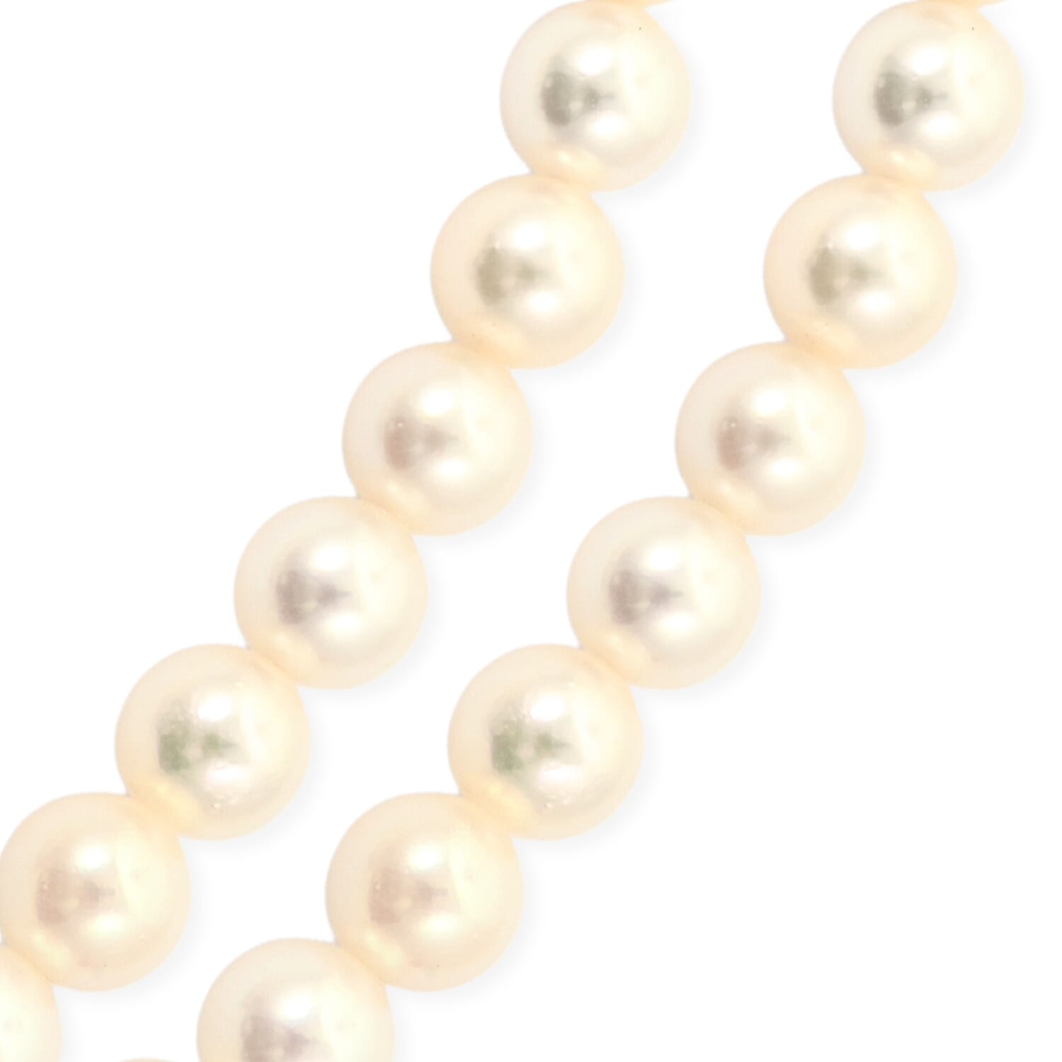Japanese Akoya Pearl Necklace in Sterling Silver 41 Inches