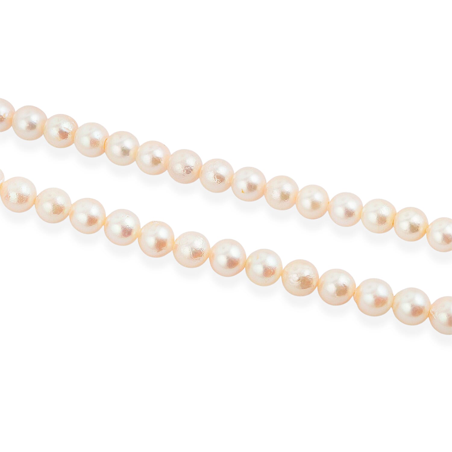 Japanese Akoya Pearl Necklace in Sterling Silver 32 Inches