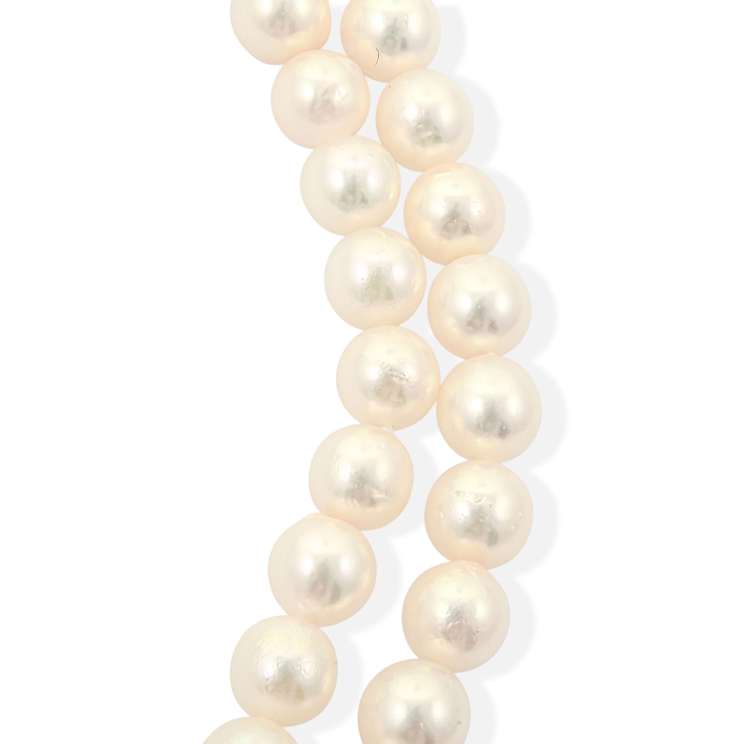 Japanese Akoya Pearl Necklace in Sterling Silver 34 Inches