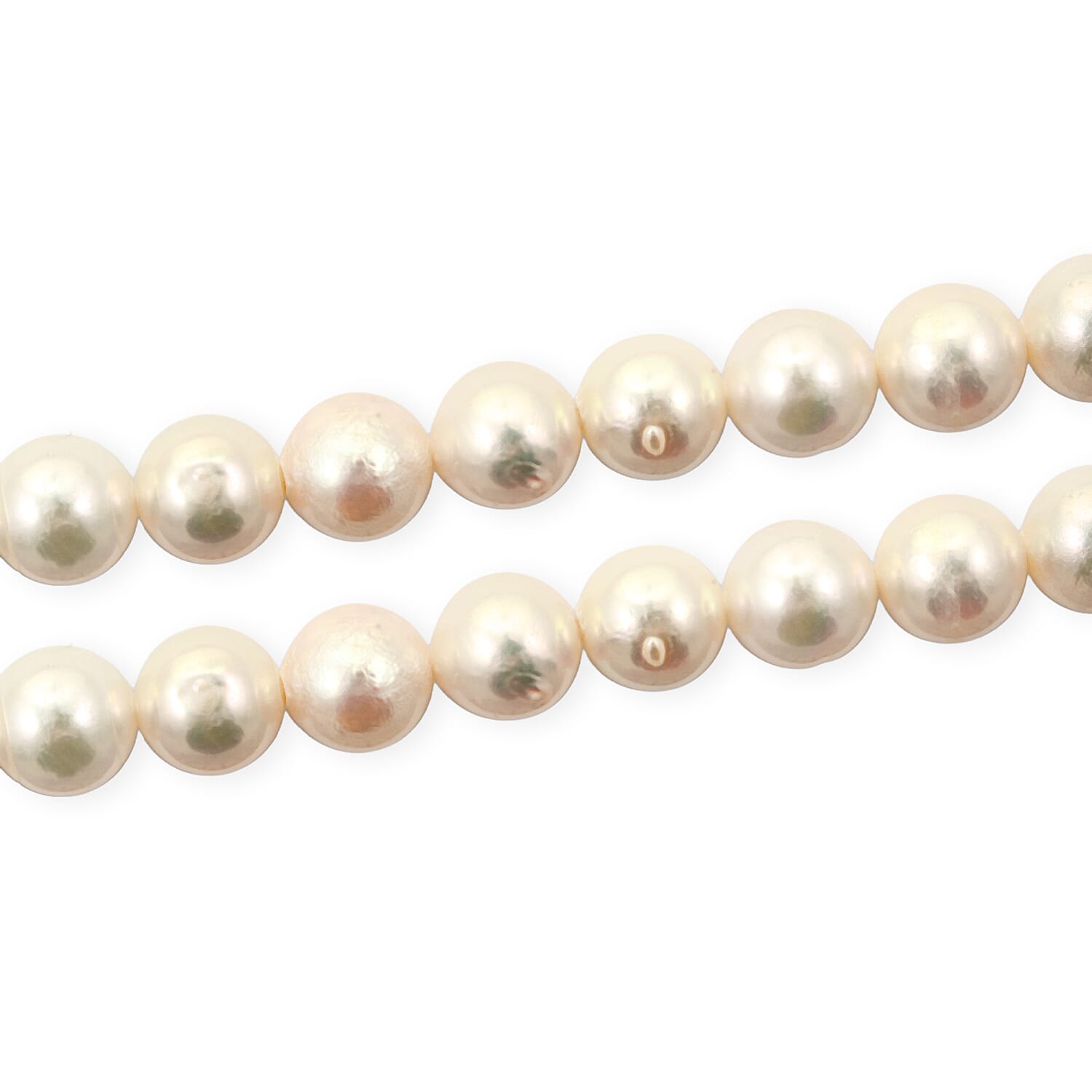 Japanese Akoya Pearl Necklace in Sterling Silver 48 Inches
