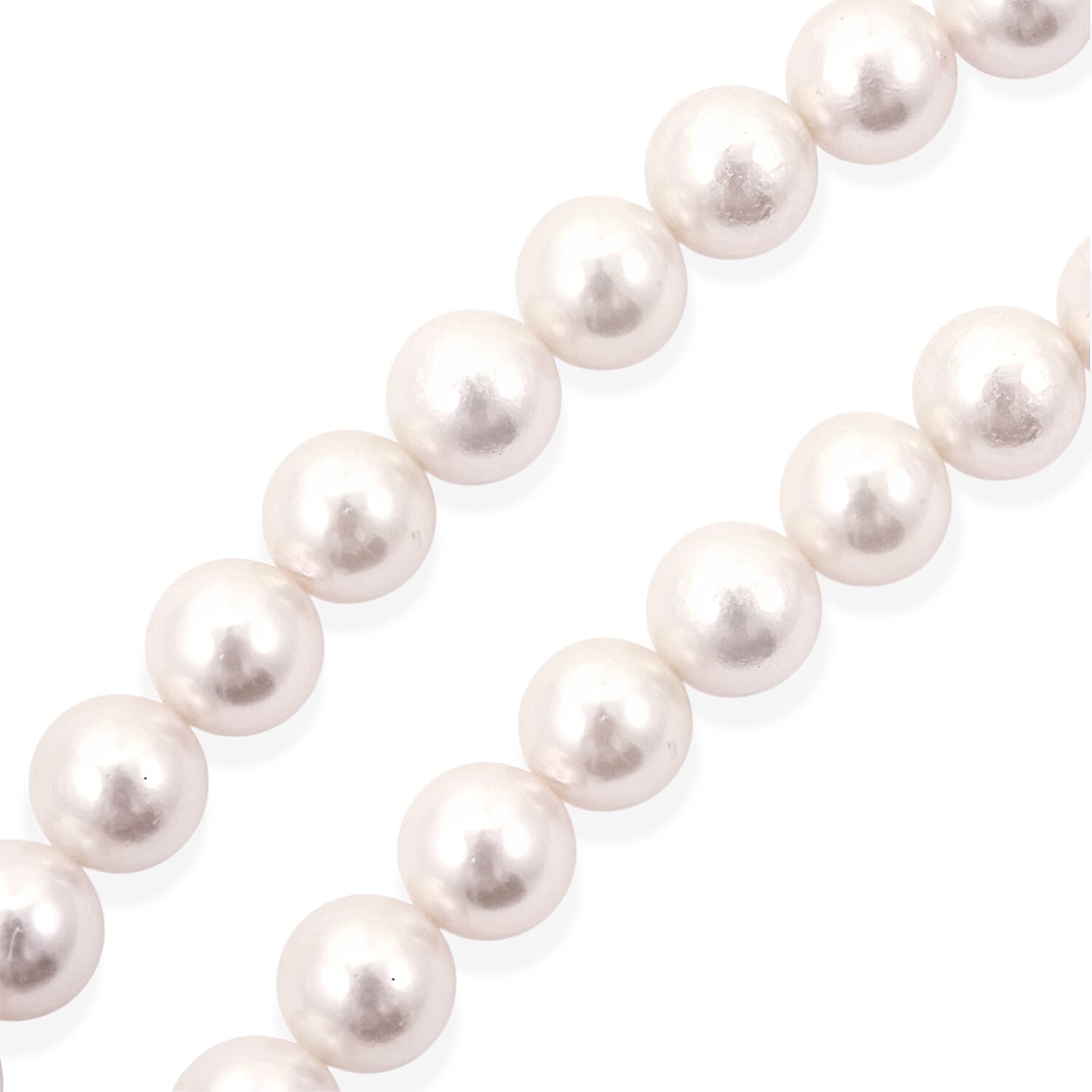 Japanese Akoya Pearl Necklace in Sterling Silver 18 Inches
