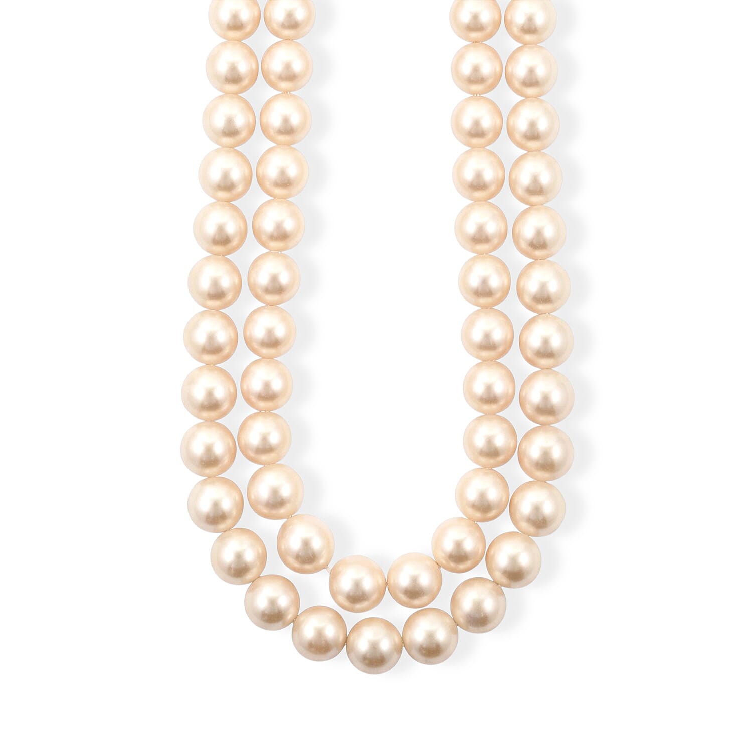 Japanese Akoya Pearl Necklace in Sterling Silver 33 Inches