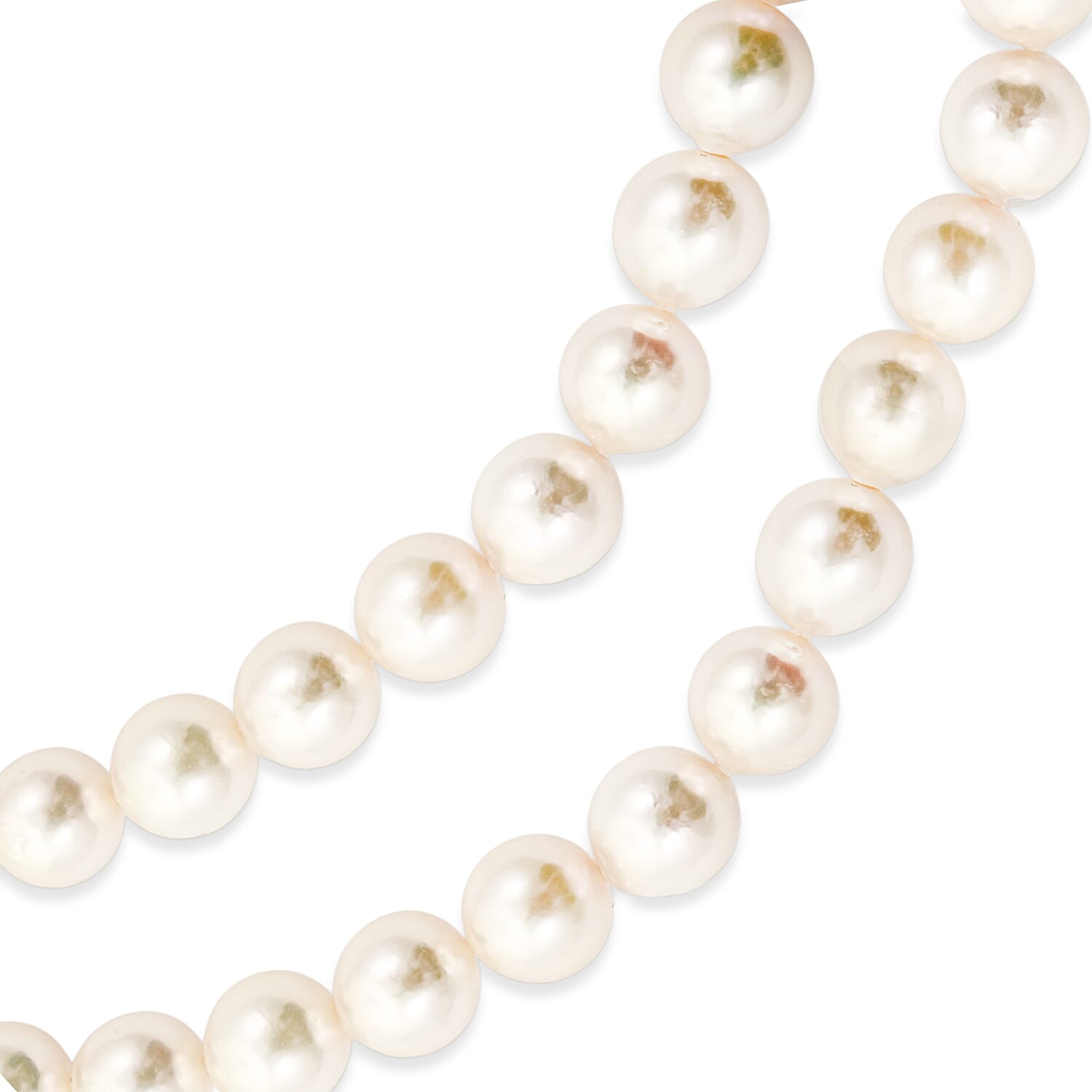 Japanese Akoya Pearl Necklace in Sterling Silver 16 Inches (Lock Varies)