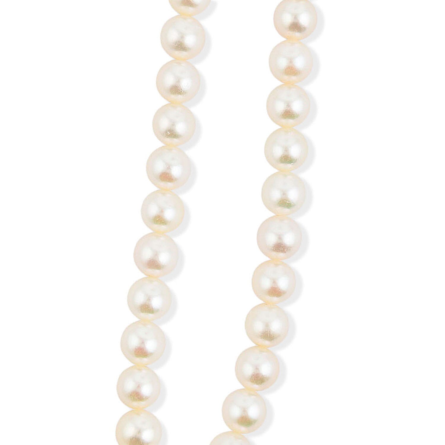 Japanese Akoya Pearl Necklace in Sterling Silver 18 Inches