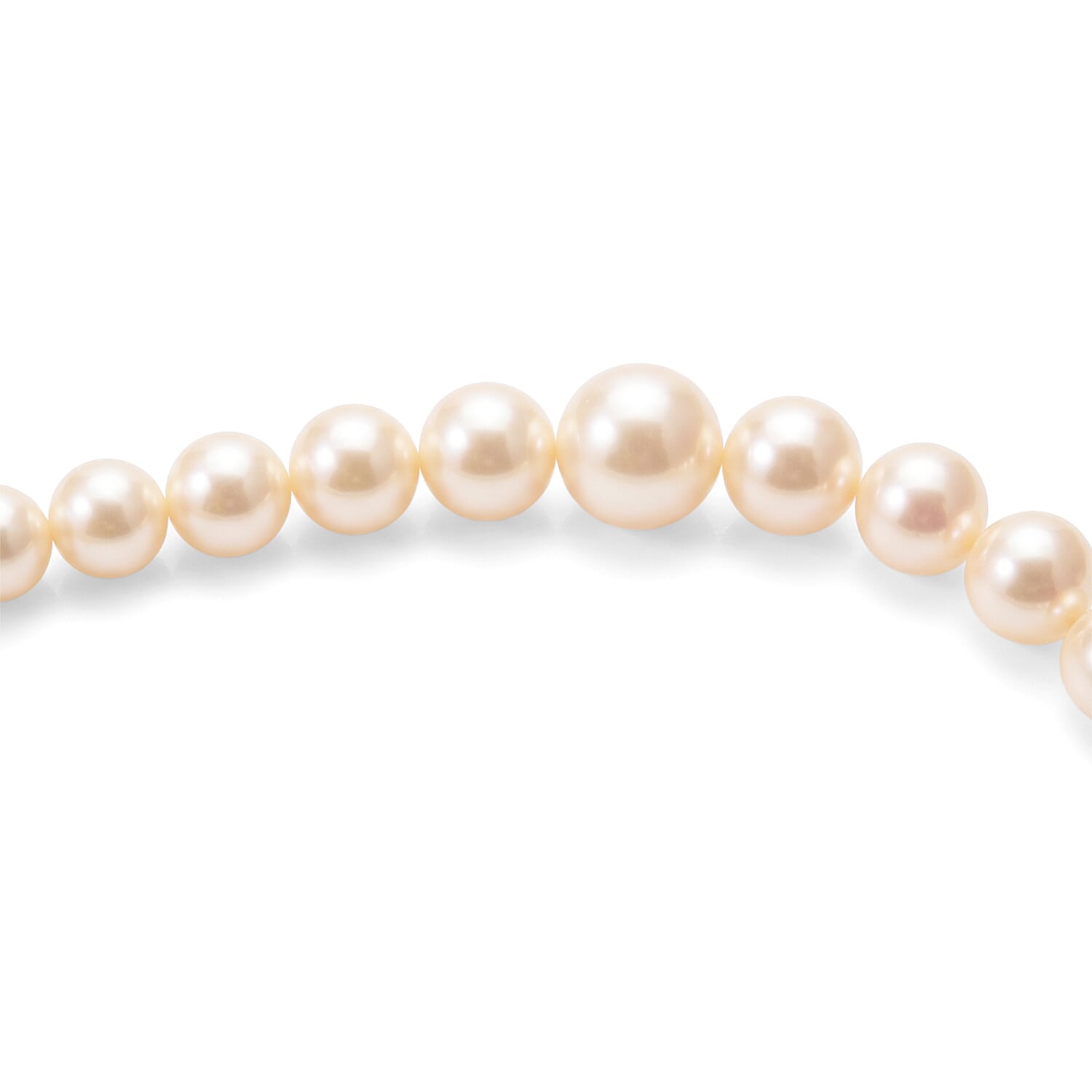 Japanese Akoya Pearl Necklace in Sterling Silver 17 Inches