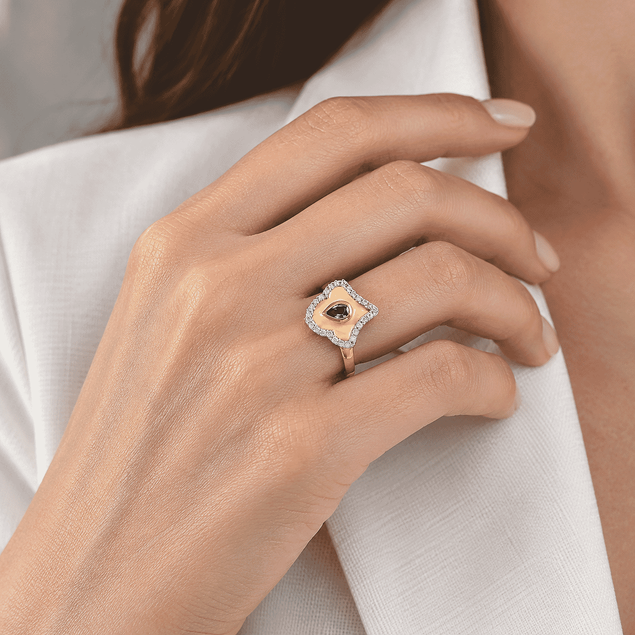 Rachel Roy Tanzanite and White Zircon 1.00 ctw Ring in 18K Vermeil Yellow Gold Over Sterling Silver (Size 9.0)