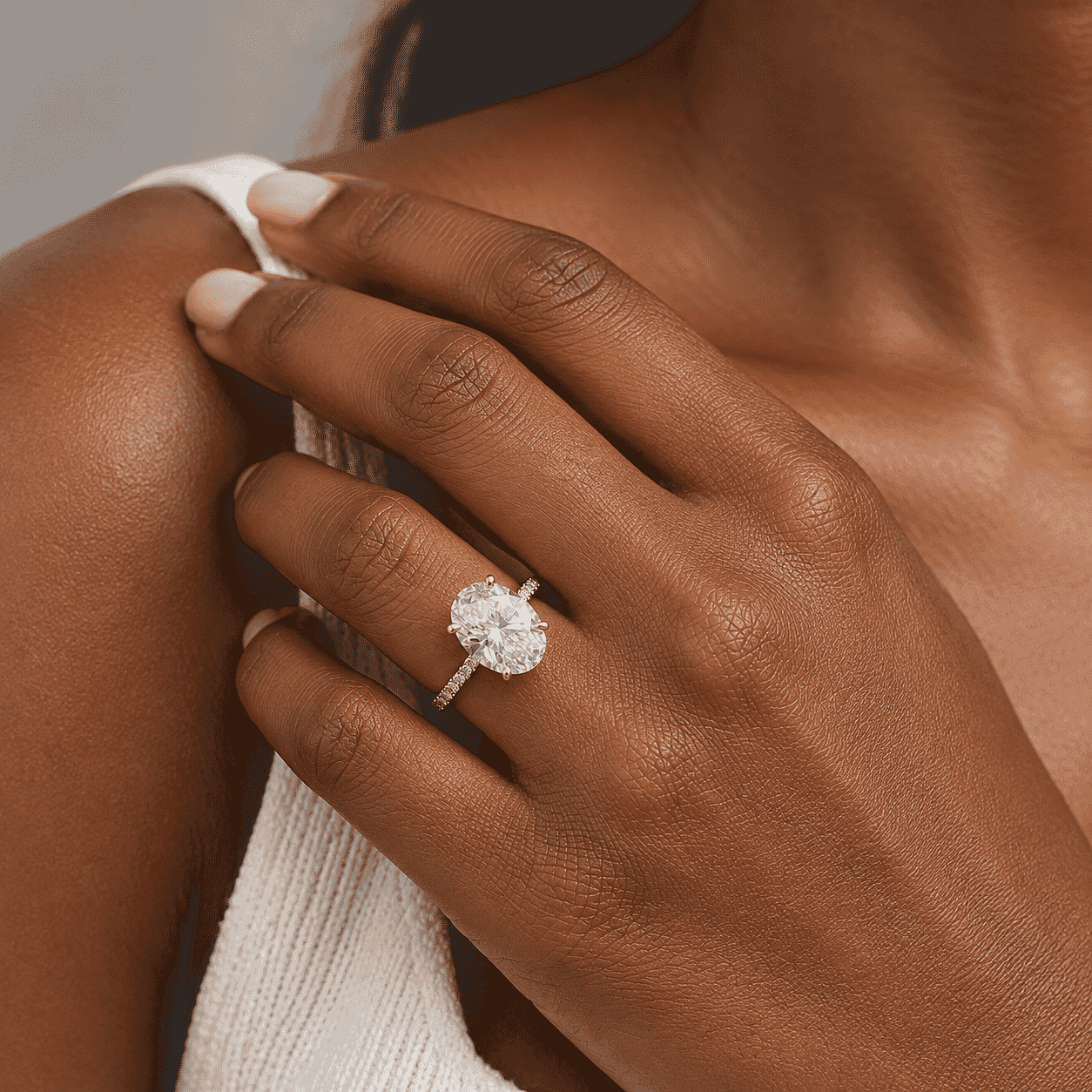 Moissanite 6.00 ctw Ring in 18K Vermeil Yellow Gold Over Sterling Silver (Size 7.0)