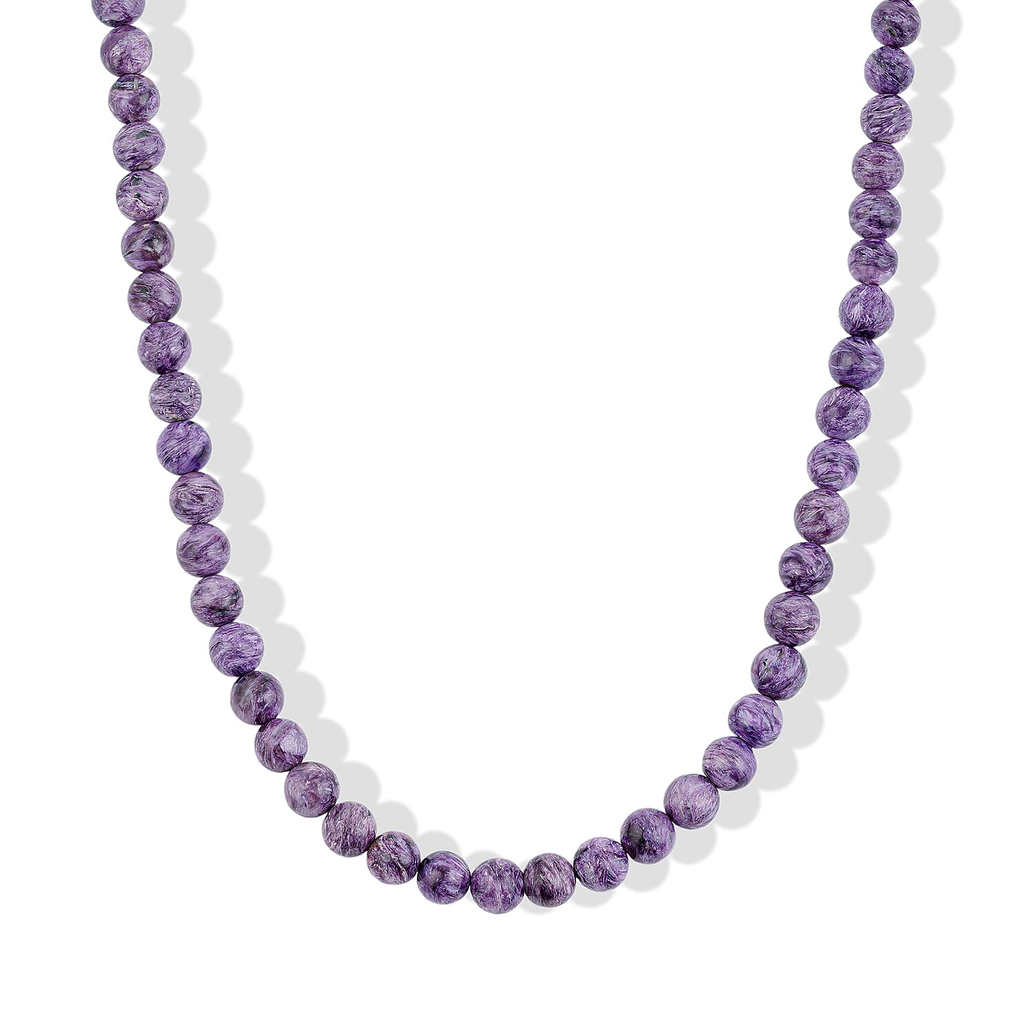 GCS Chaorite Round Beaded Strand in Sterling Silver (18 Inches) 240.00 ctw