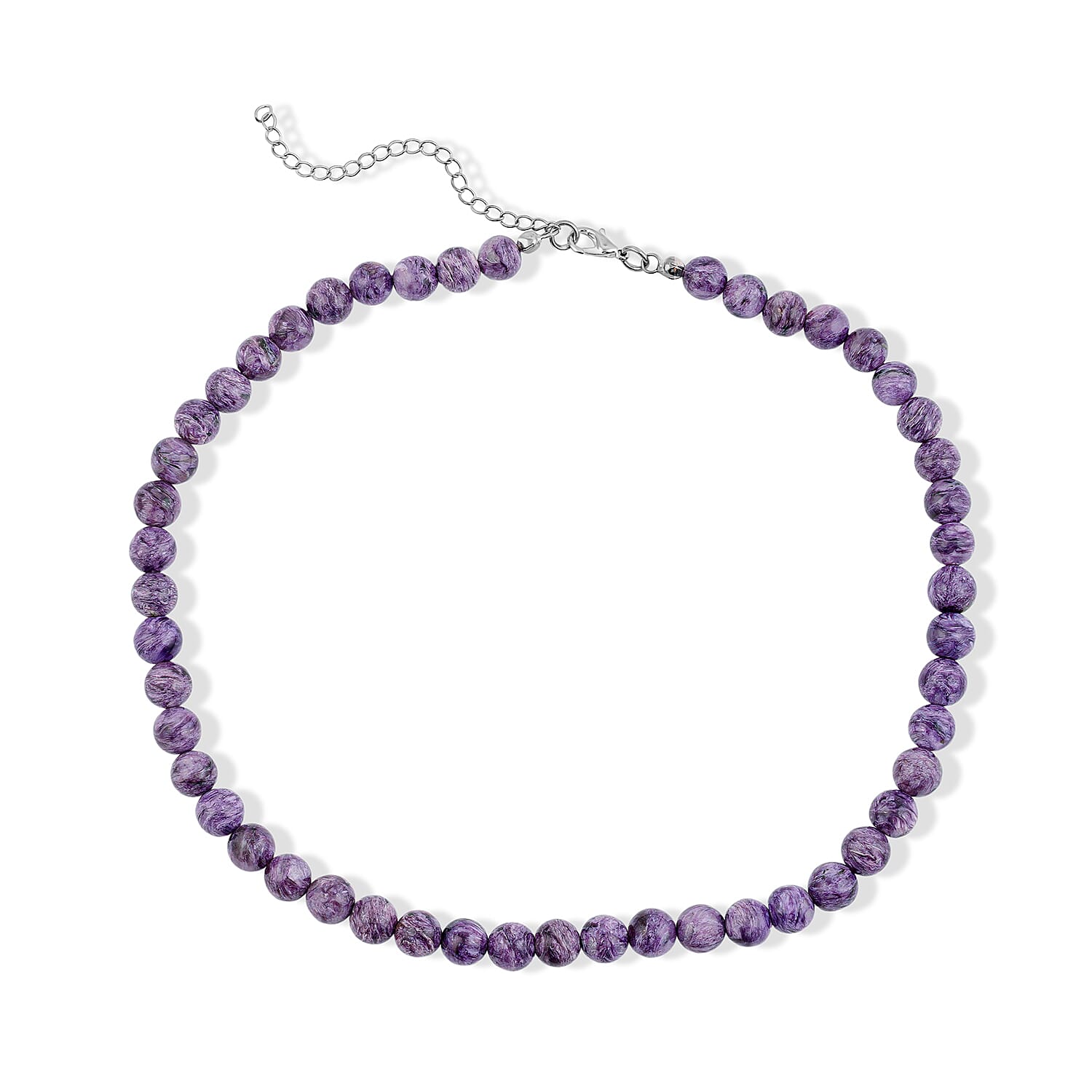 GCS Chaorite Round Beaded Strand in Sterling Silver (18 Inches) 240.00 ctw