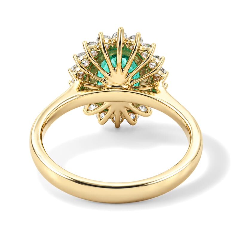 Certified and Appraised AAAA Kagem Zambian Emerald and Diamond G-S SI 2.07 ctw Ring in 18K Yellow Gold (Size 6.0) 4.80 Grams
