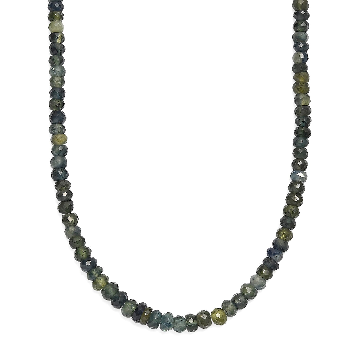 Certified and Appraised Luxoro AAA Montana Sapphire 70.00 ctw Beaded Necklace in 10K Yellow Gold (18 Inches)