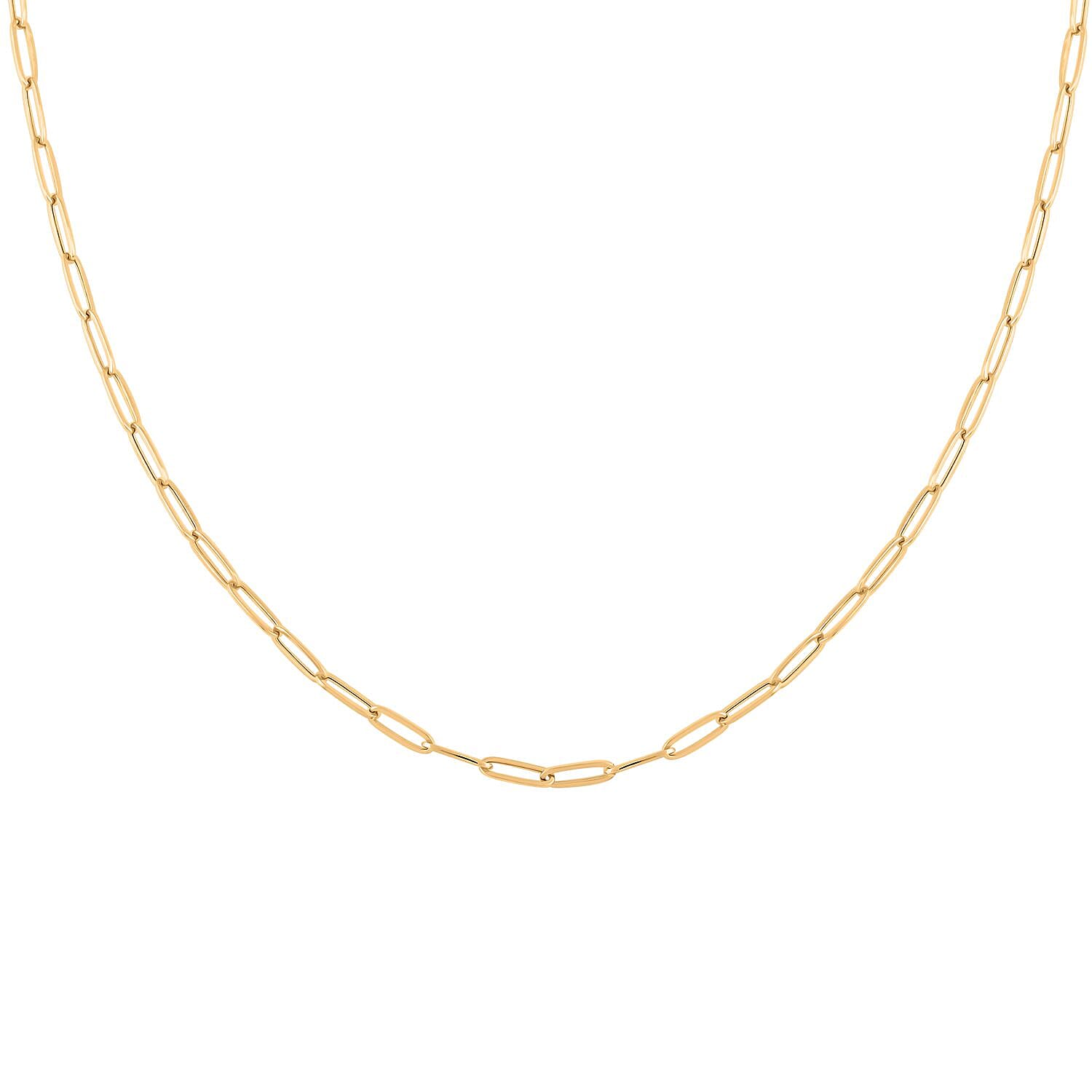 2mm Paperclip Chain Necklace in 14K Yellow Gold (20 Inches) 2.2 Grams