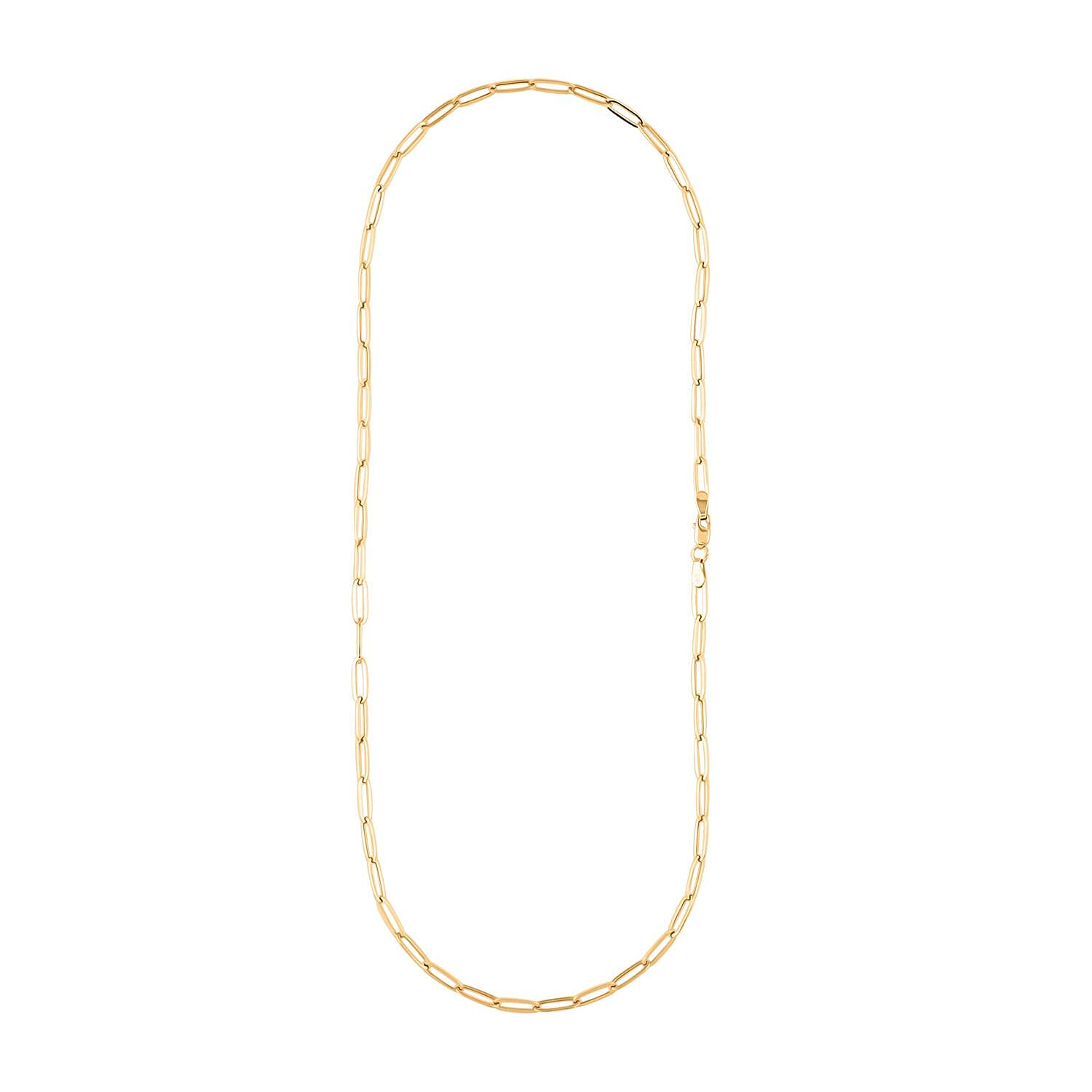 2mm Paperclip Chain Necklace in 14K Yellow Gold (20 Inches) 2.2 Grams