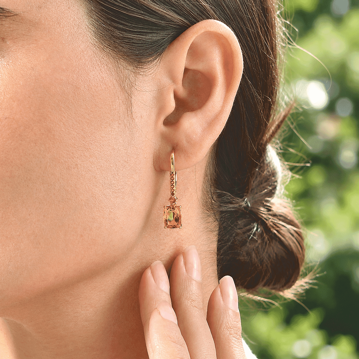 D'Joy Rachel Roy Premium Brazilian Citrine 4.85 ctw Dangling Earrings in 18K Vermeil Yellow Gold Over Sterling Silver