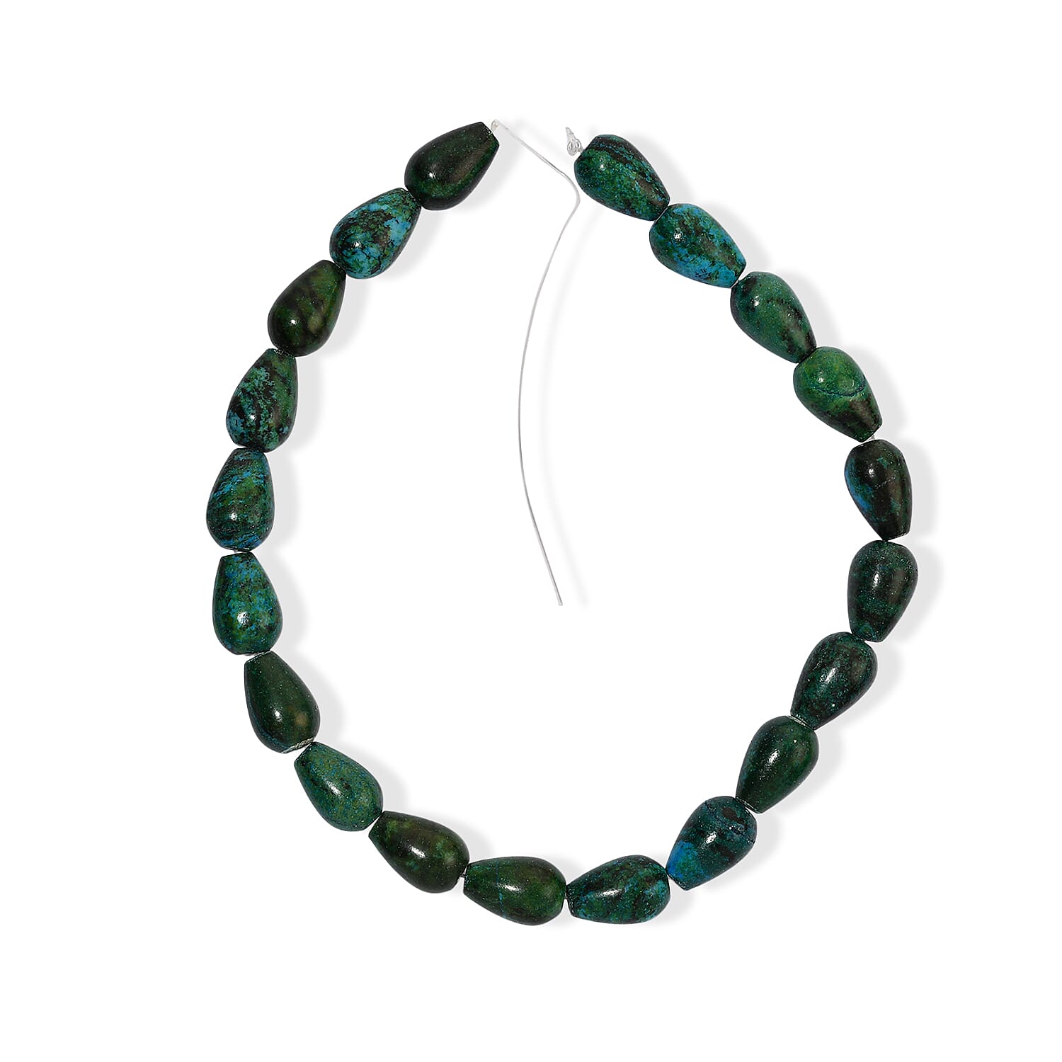 GCS Azurite 20x15mm Beaded Strand 482.00 ctw