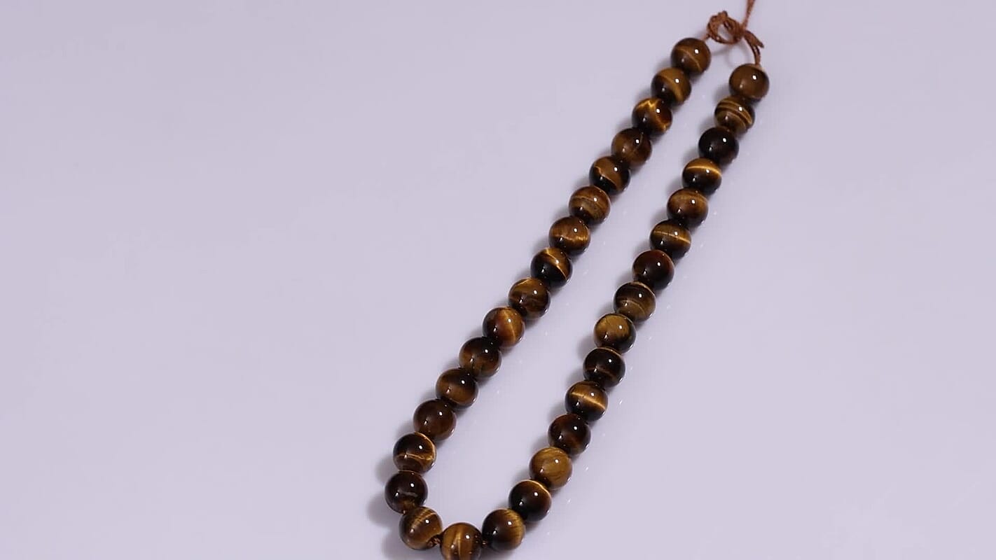 GCS Tigers Eye Round 12-13mm Beaded Strand 462.00 ctw