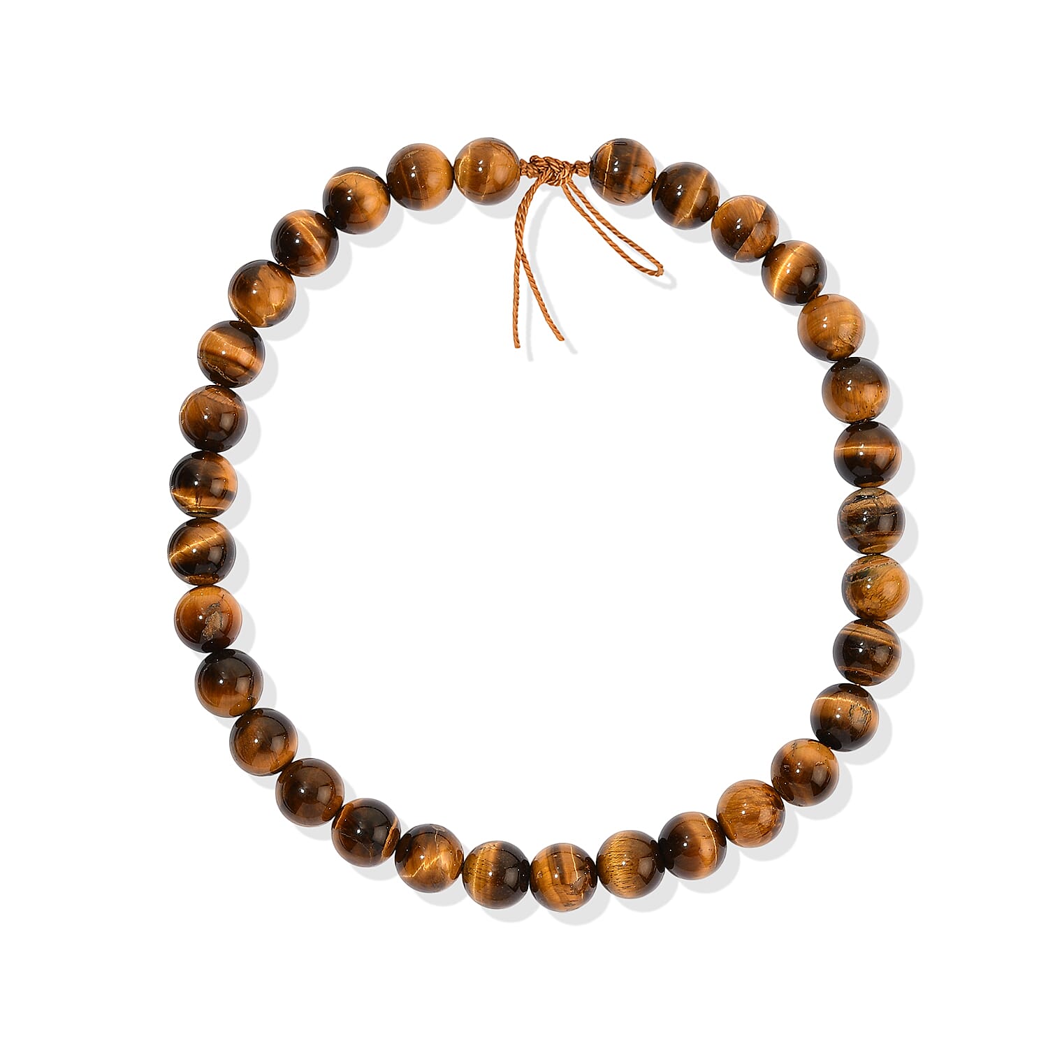 GCS Tigers Eye Round 12-13mm Beaded Strand 462.00 ctw